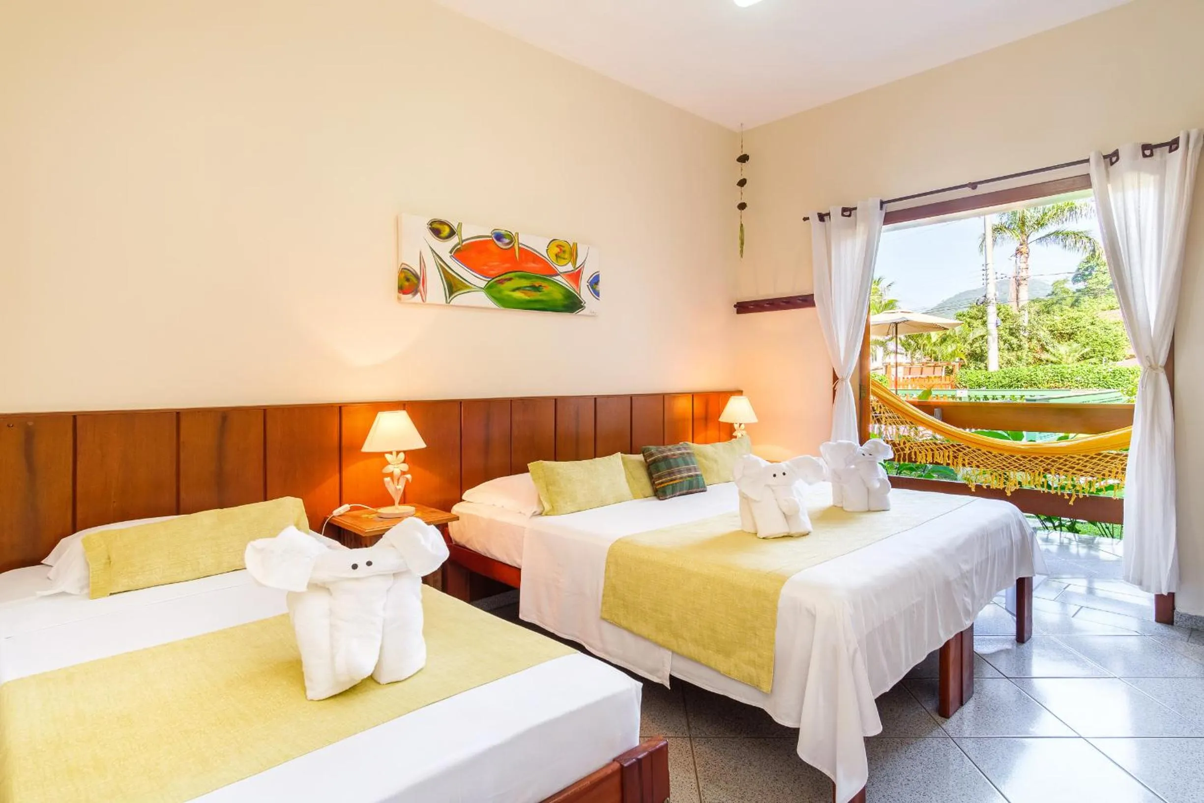 Bed in Pousada Vivamar