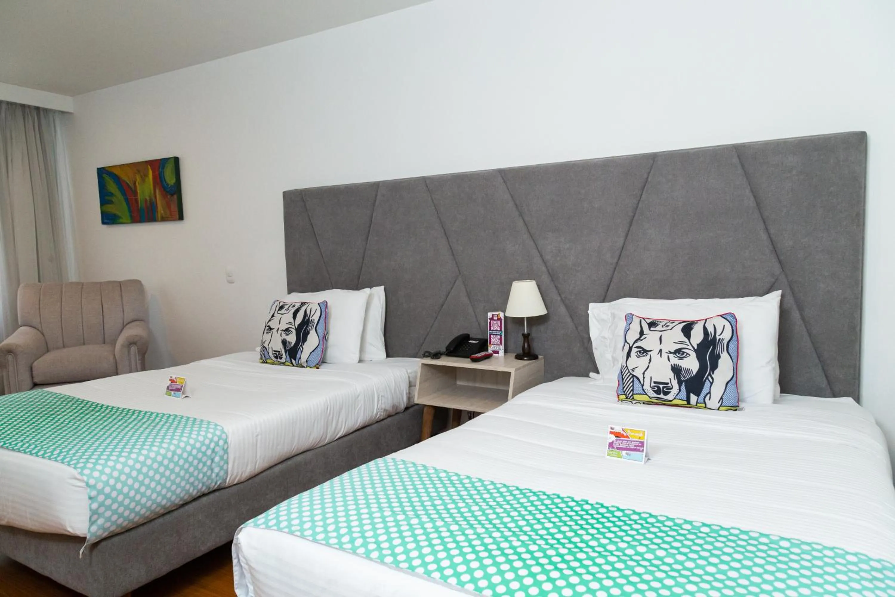 Bed in Pop Art Hotel Las Colinas Manizales