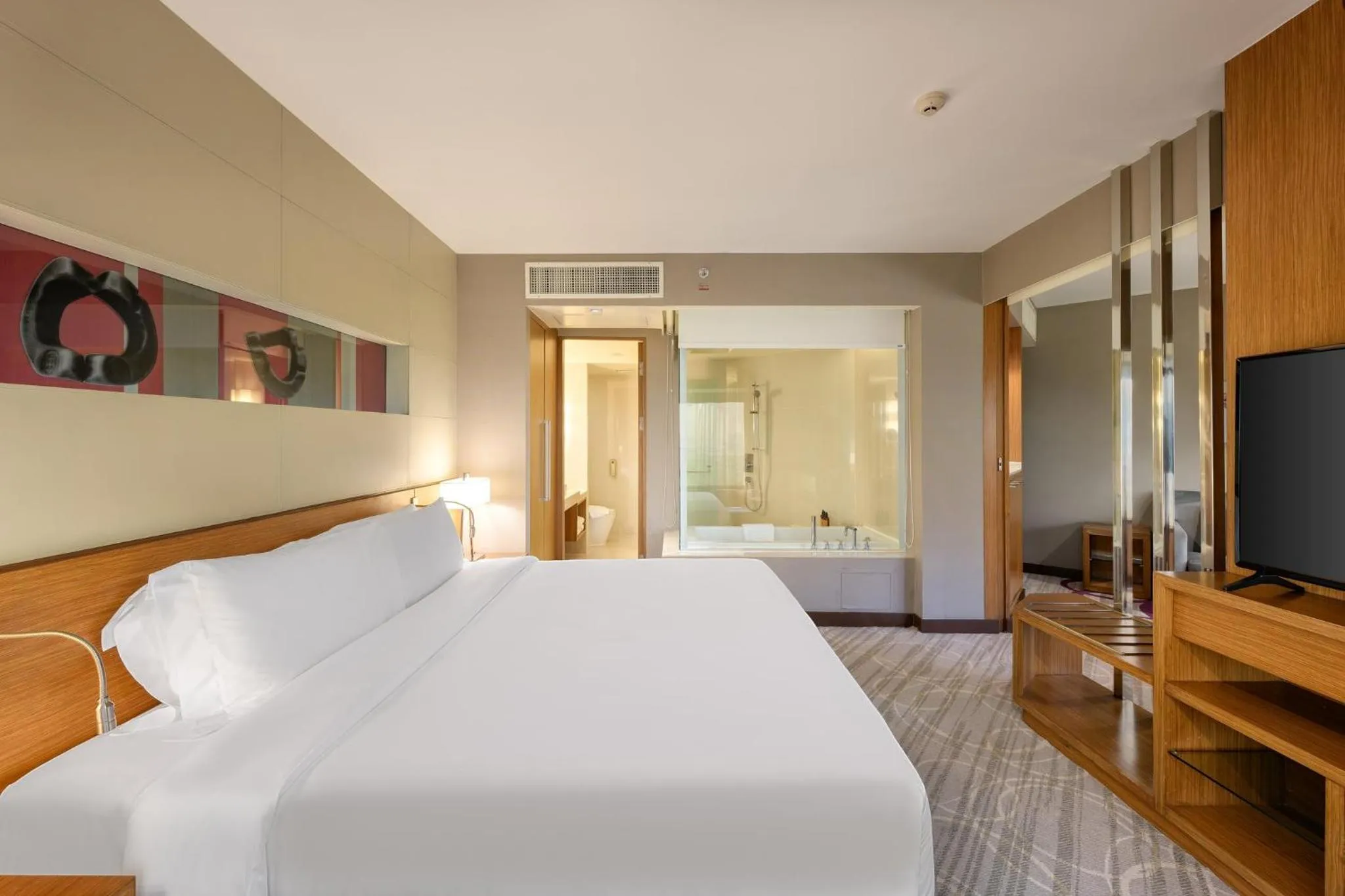 Photo of the whole room, Bed in Centara Grand at Central Plaza Ladprao Bangkok