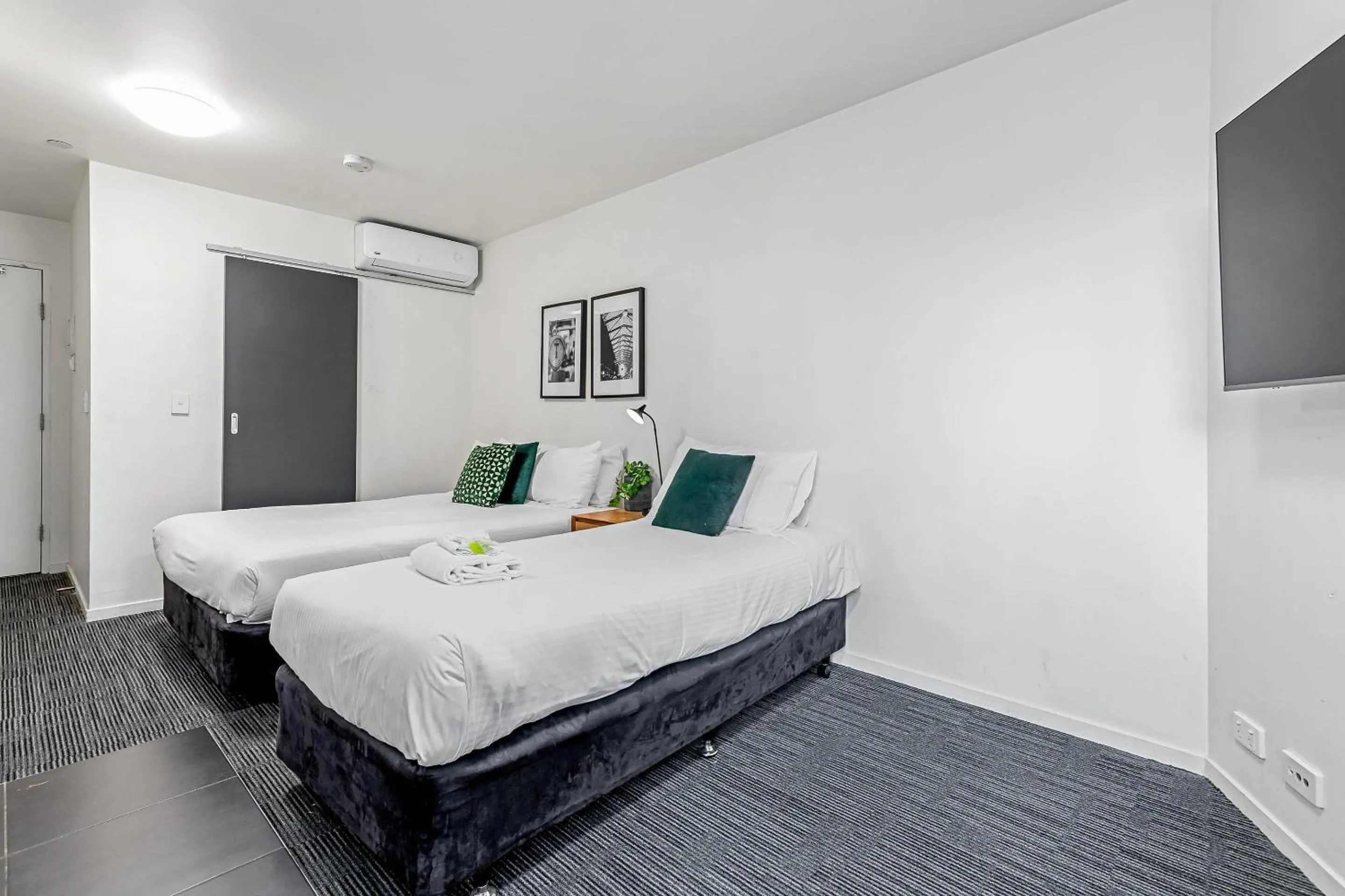 Bedroom, Bed in Quality Apartments North Melbourne