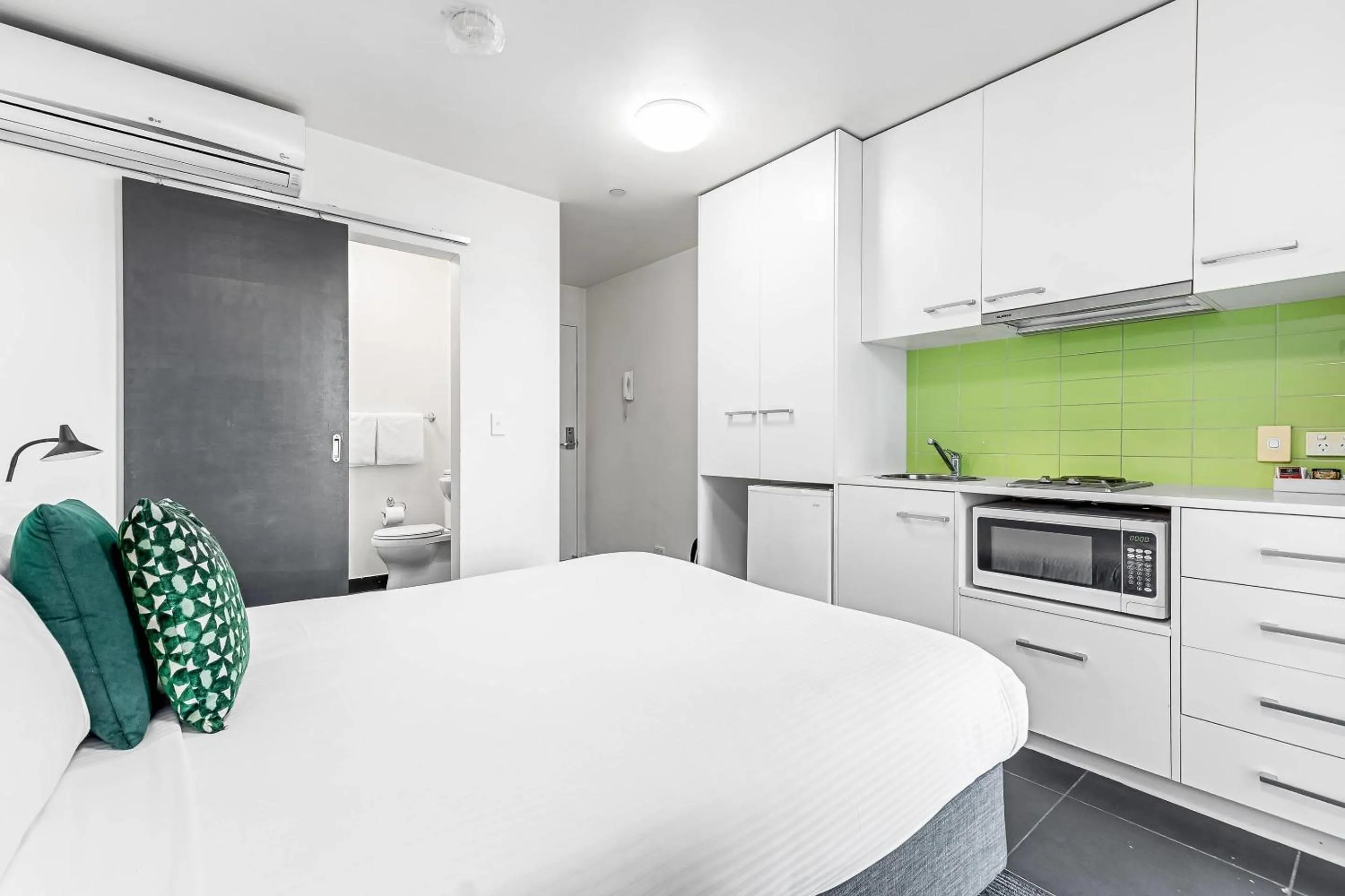 Bedroom, Bed in Quality Apartments North Melbourne