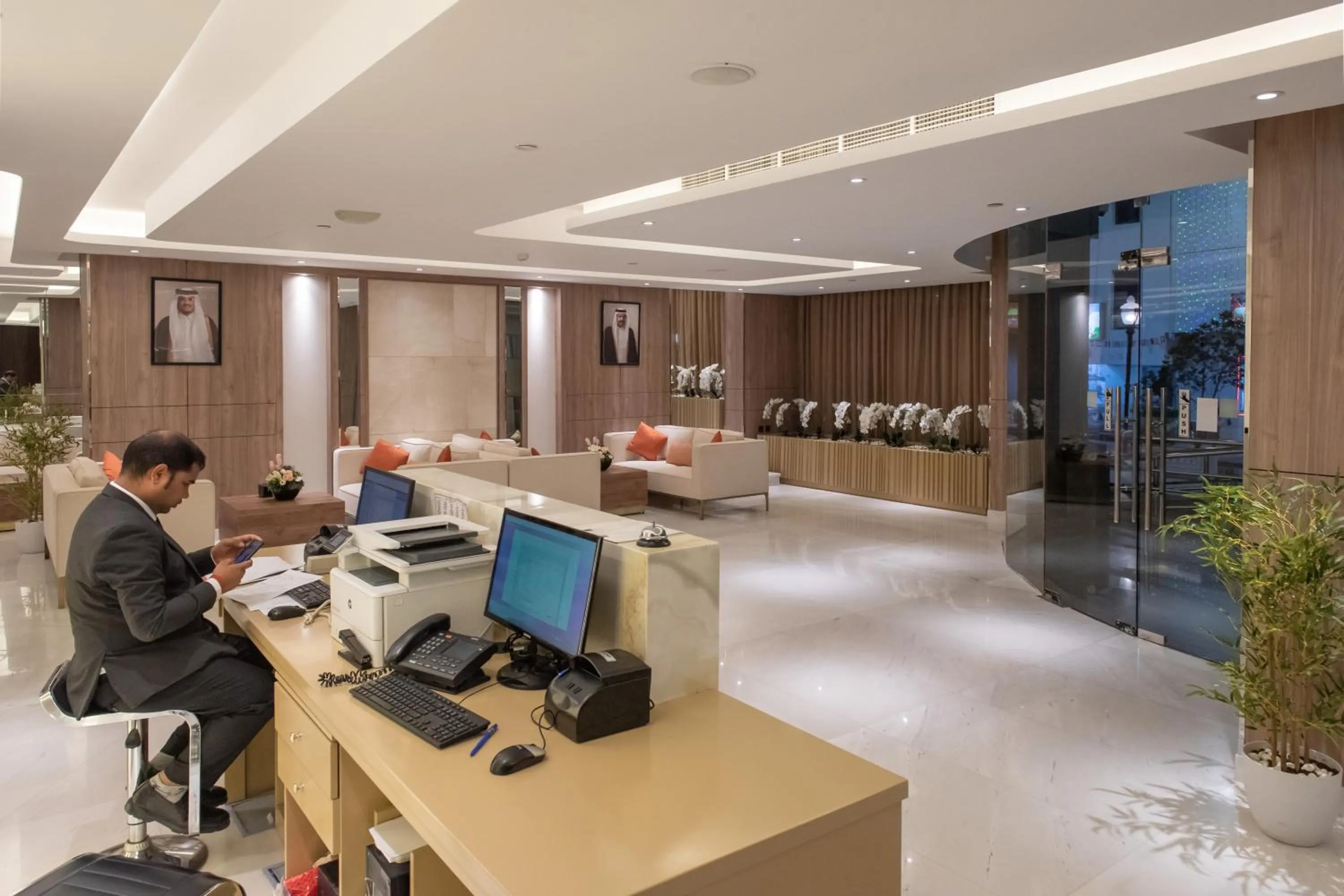 Lobby or reception in Corp Executive Hotel Doha Suites