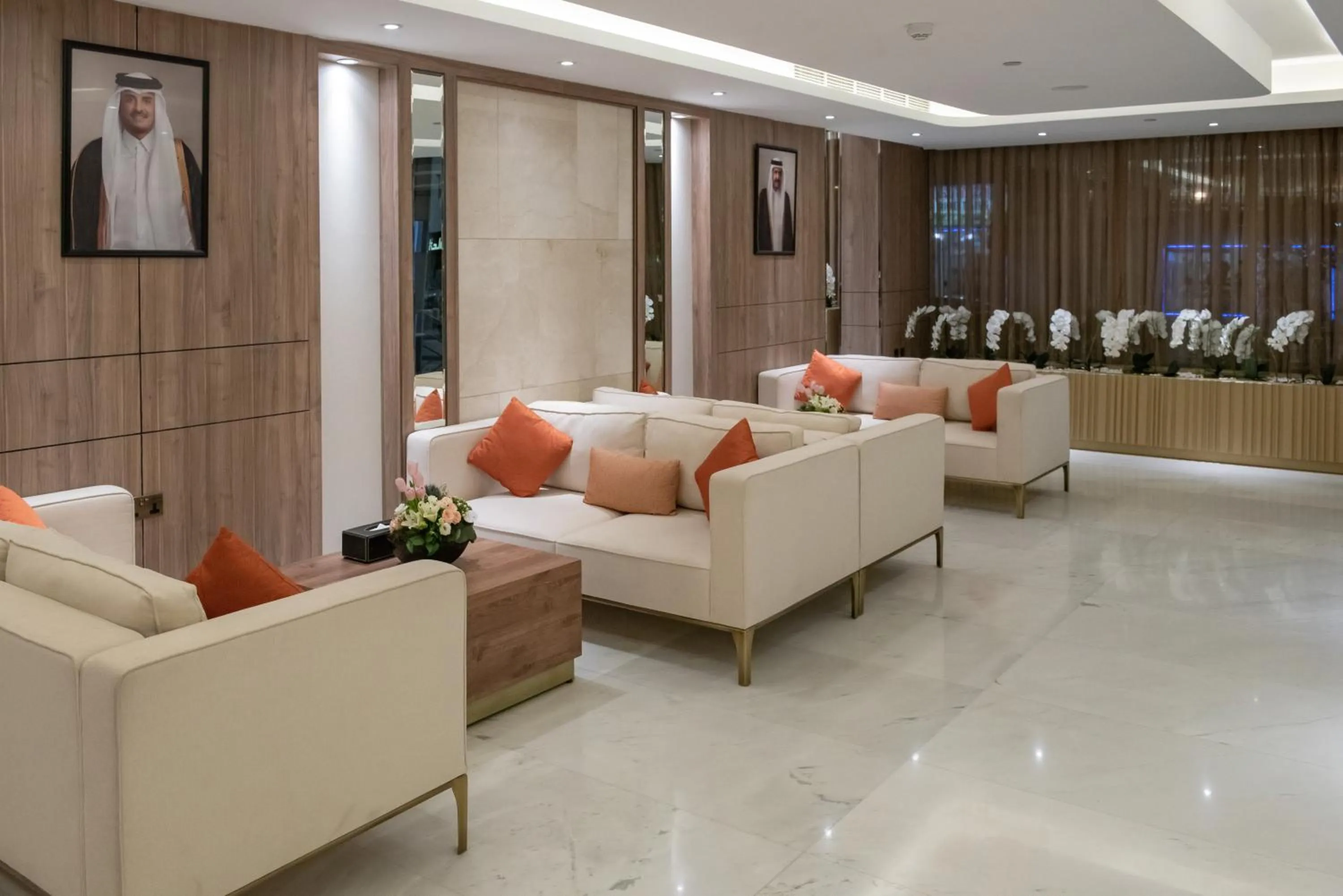 Seating area in Corp Executive Hotel Doha Suites