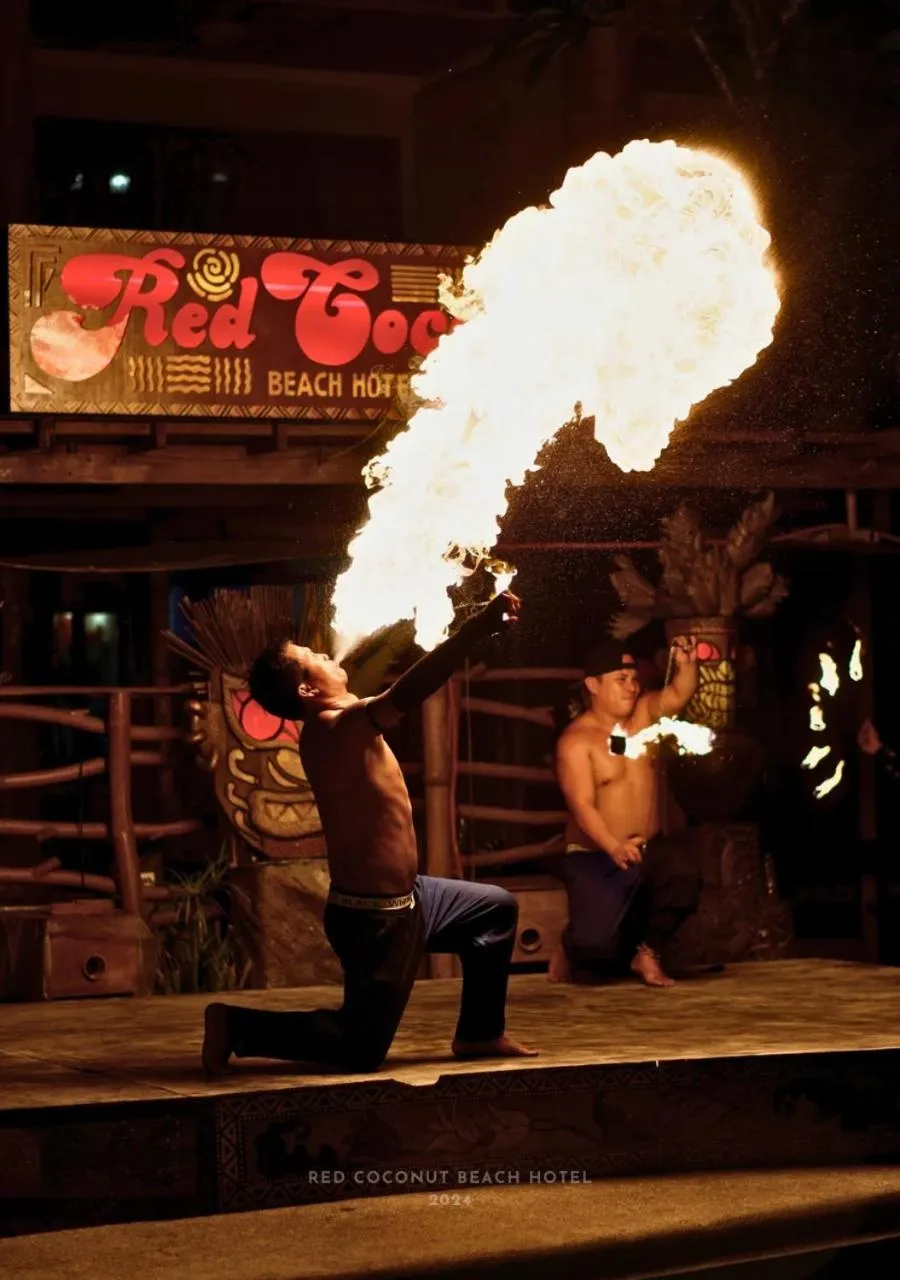 Evening entertainment in Red Coconut Beach Hotel Boracay