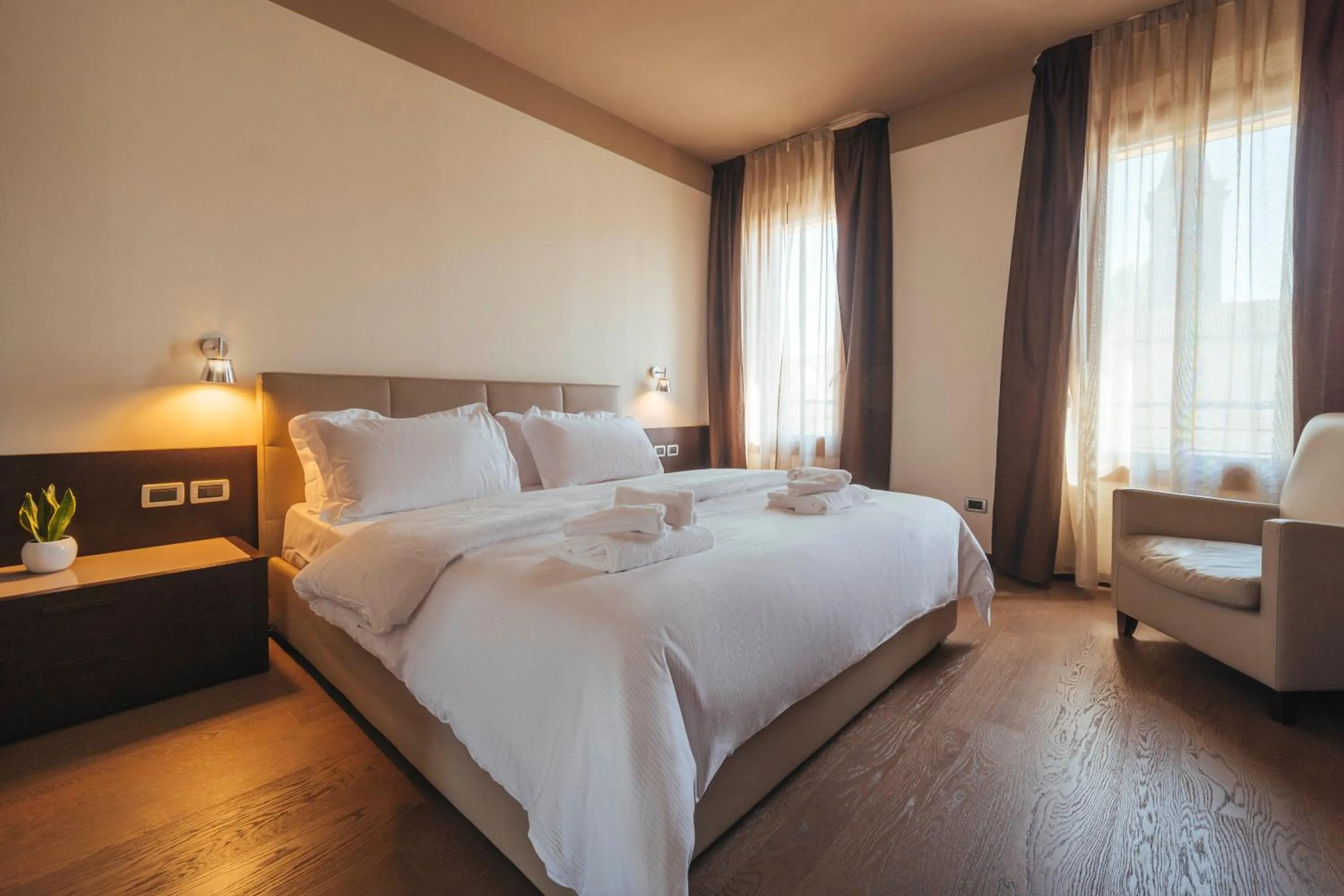 Bed in Hotel Palazzo Paradiso