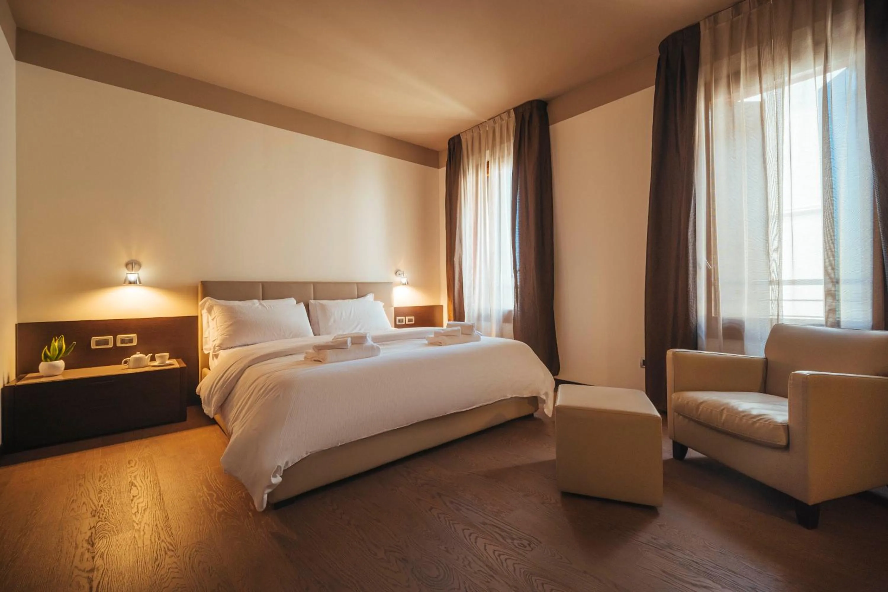 Bed in Hotel Palazzo Paradiso