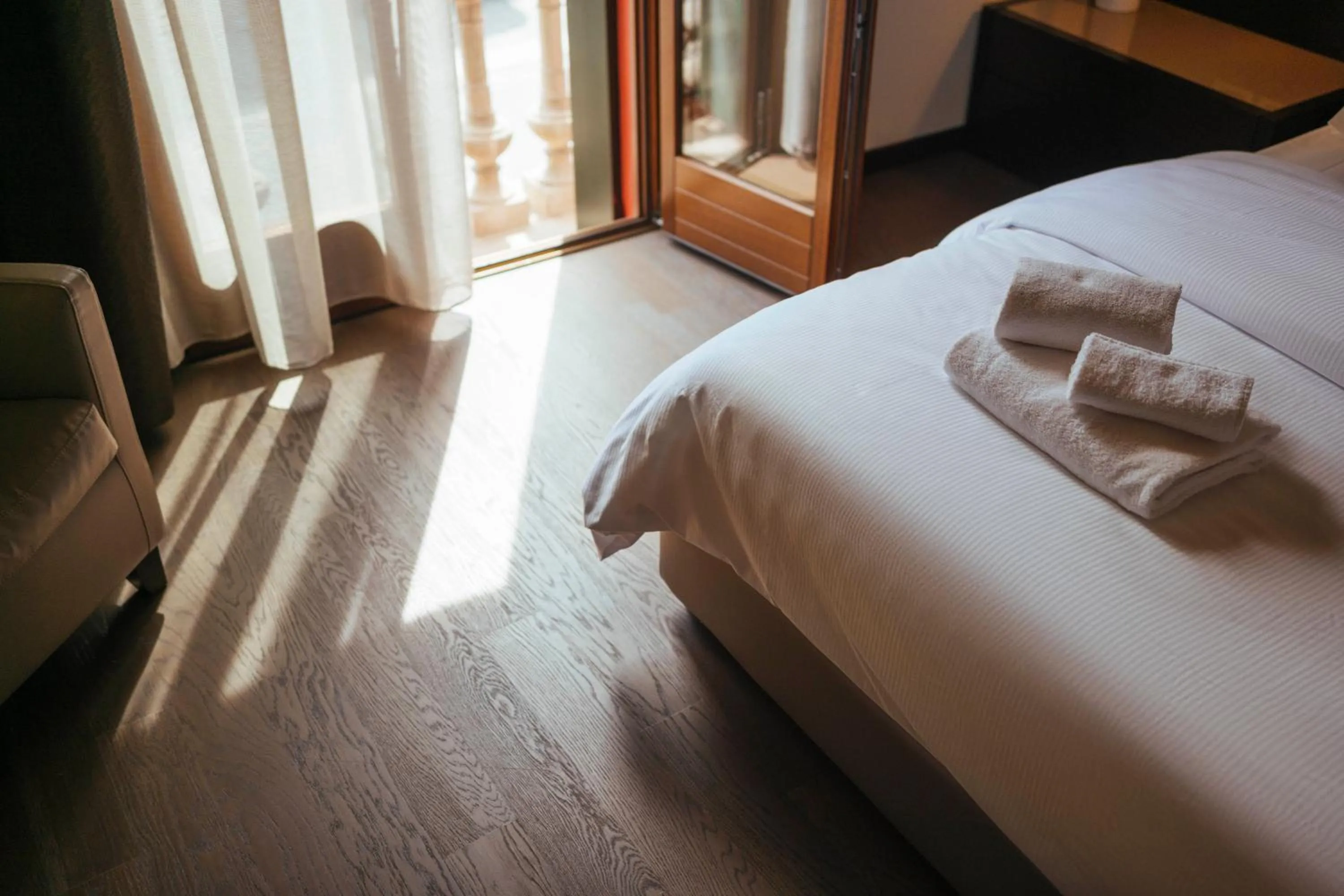 Bed in Hotel Palazzo Paradiso