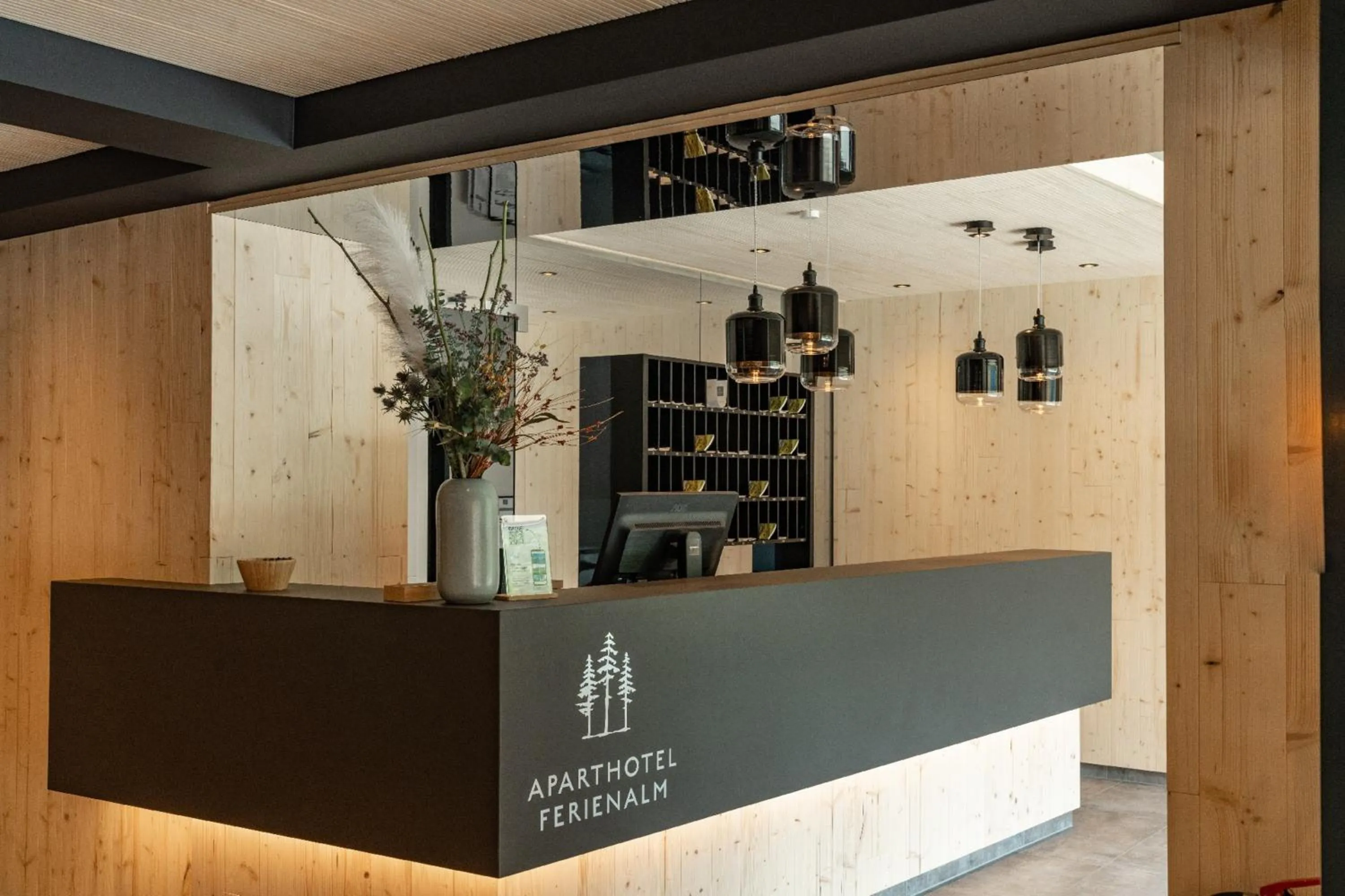 Lobby or reception in Ferienalm Panorama Apartments