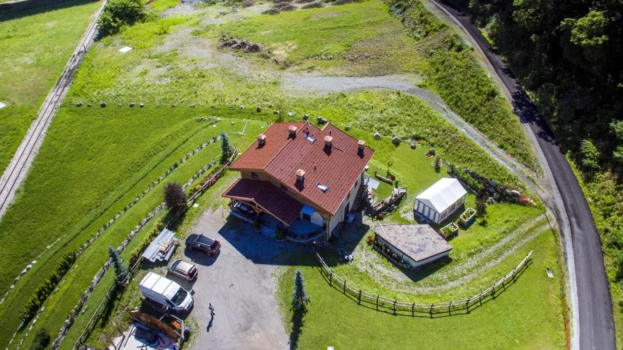 Bird's eye view in B&B Valtilí