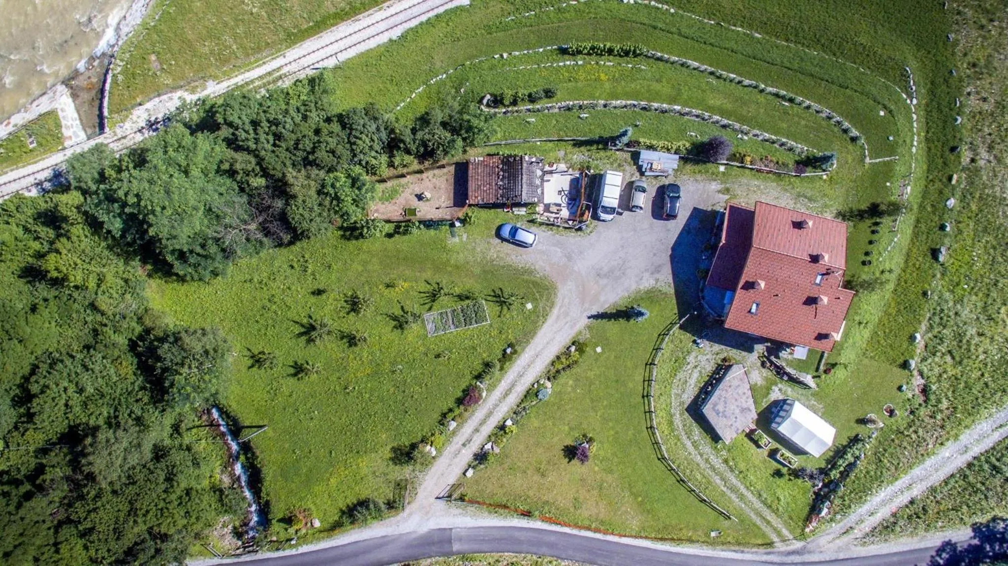 Garden view in B&B Valtilí