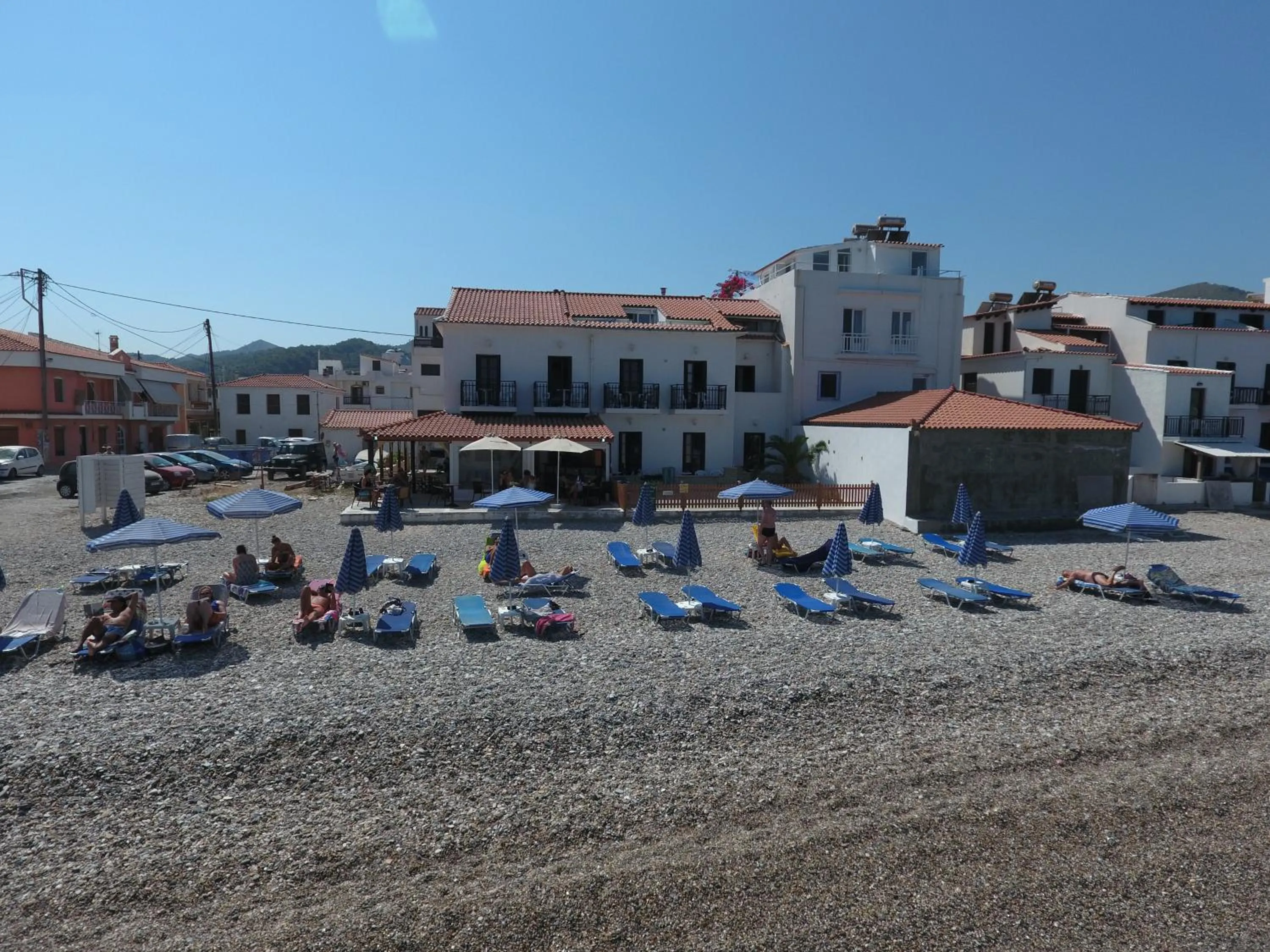 Bird's eye view in Long Beach Kokkari Samos