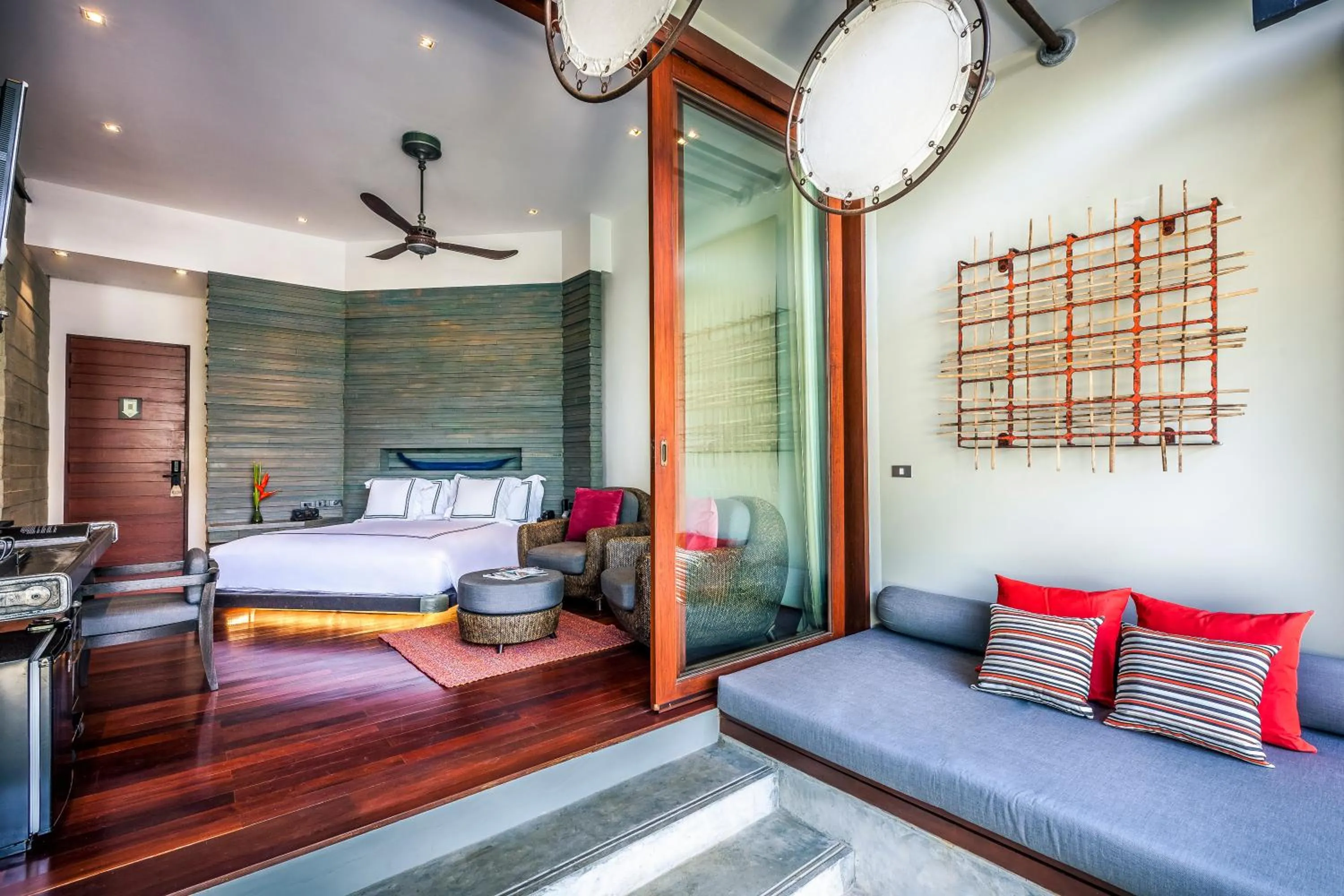 Seating area, Bed in The Slate, Phuket