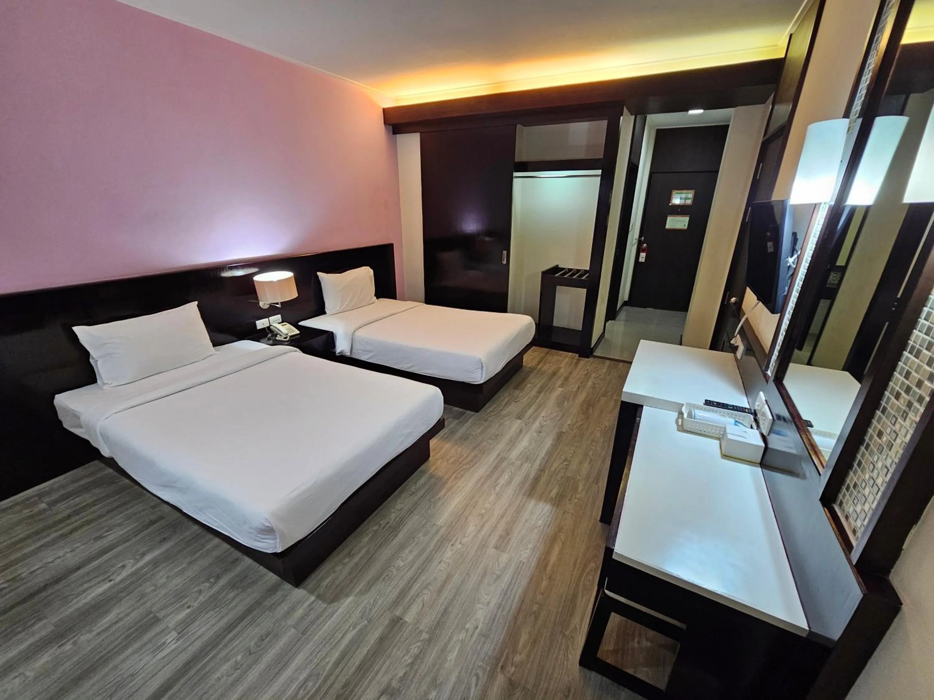 Bed in โรงแรม ซิตี้พาร์ค โคราช City Park Hotel