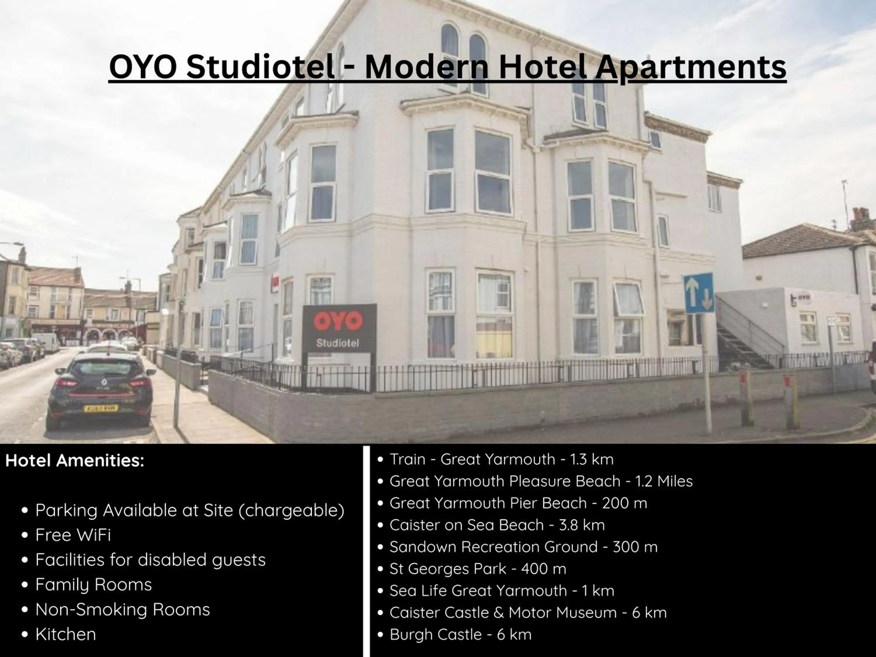 Property building in OYO Studiotel Great Yarmouth - Modern Hotel Apartments