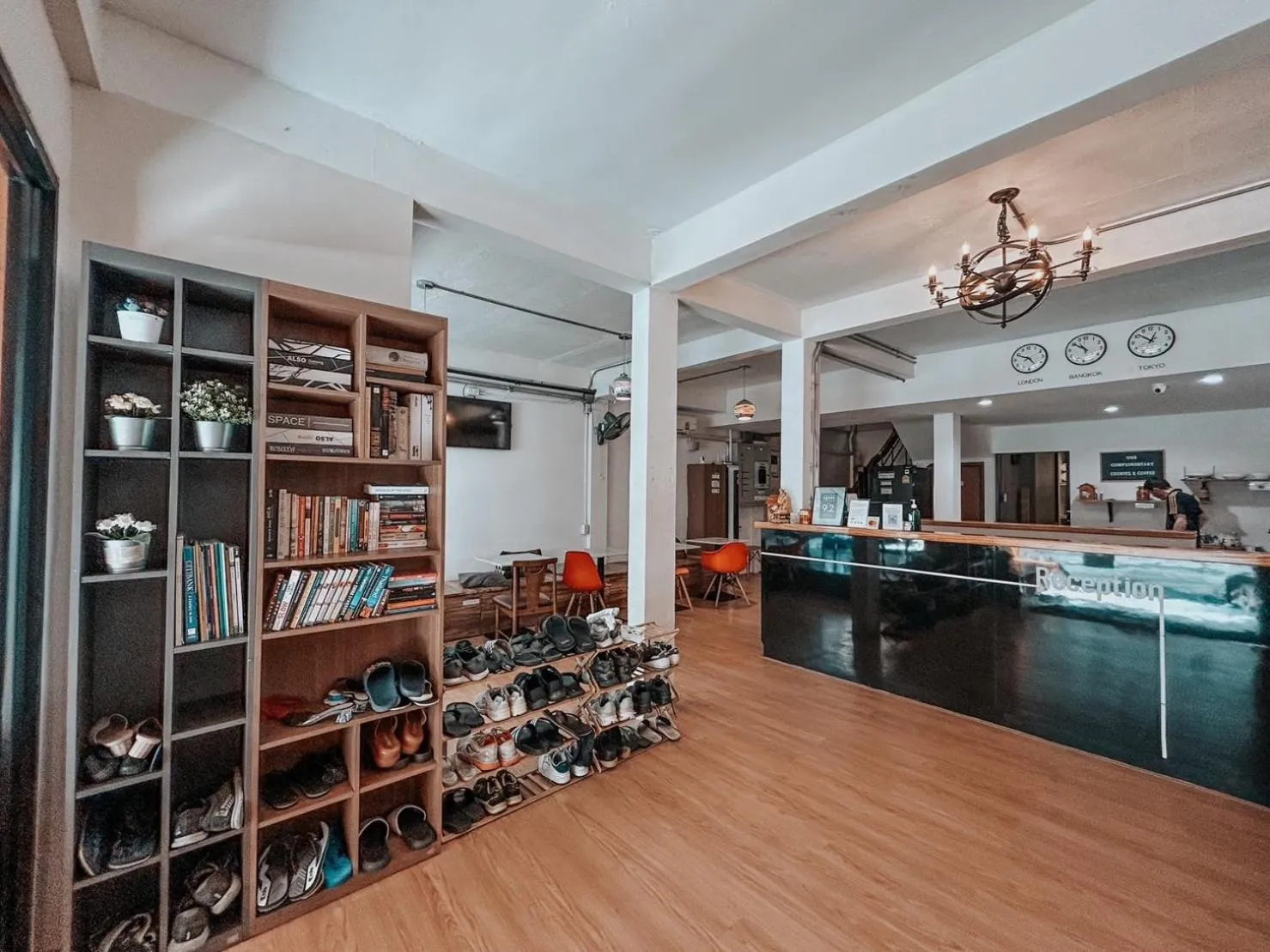 Living room in Click Hostel