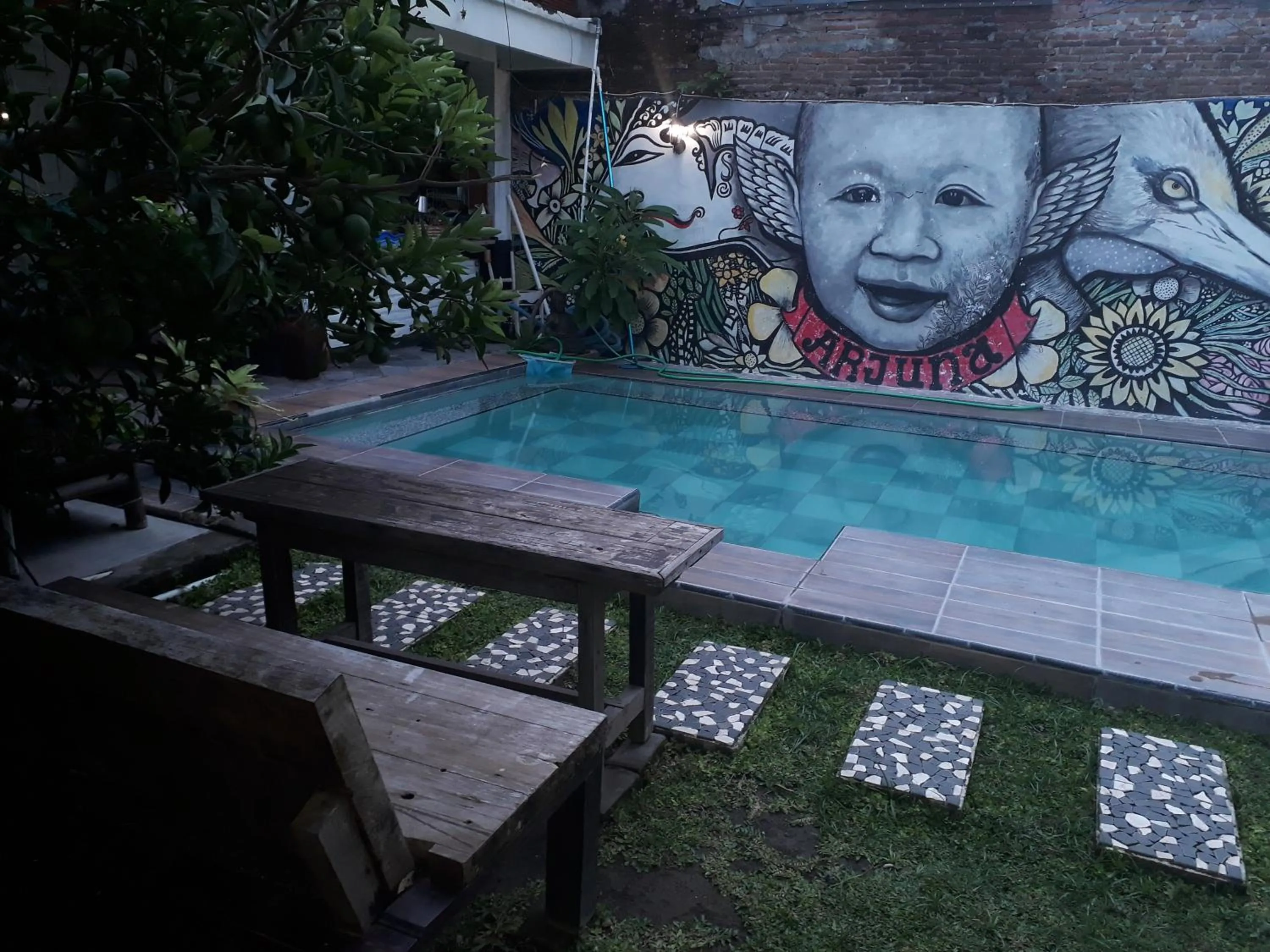 Pool view in Arjuna Garden Homestay