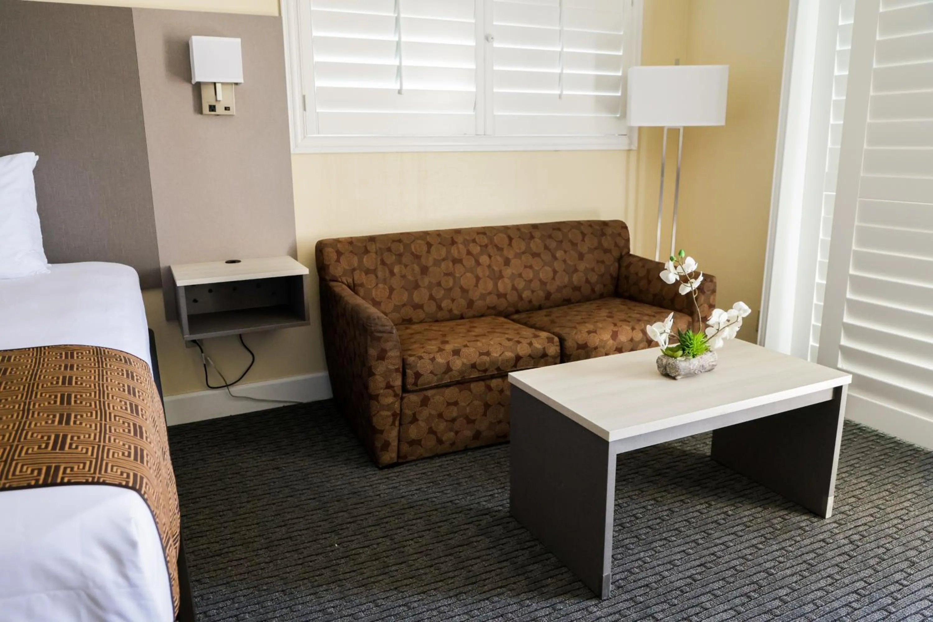 Bed in Silver Surf Motel