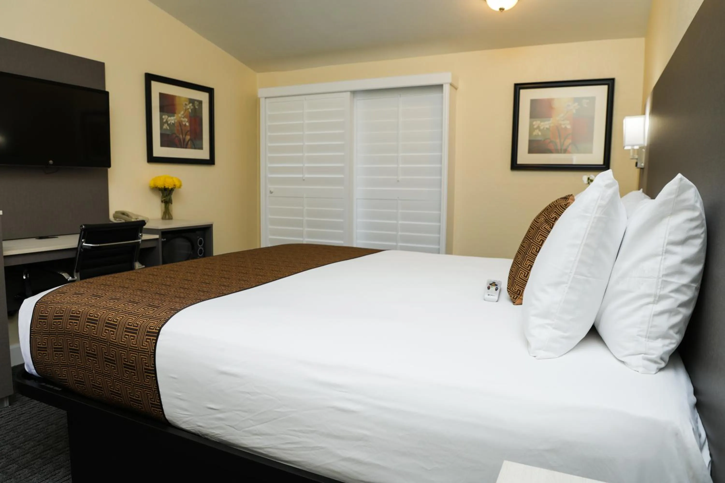 Bed in Silver Surf Motel