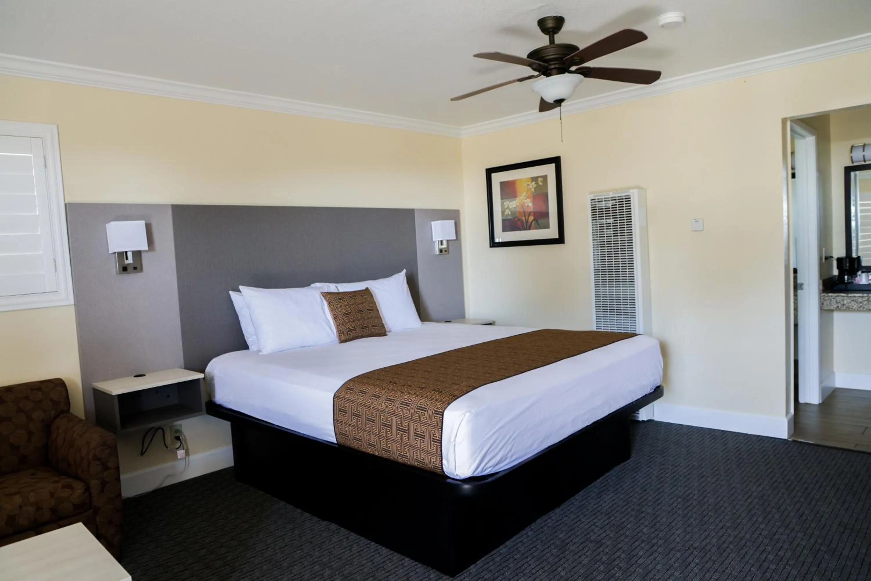 Bed in Silver Surf Motel