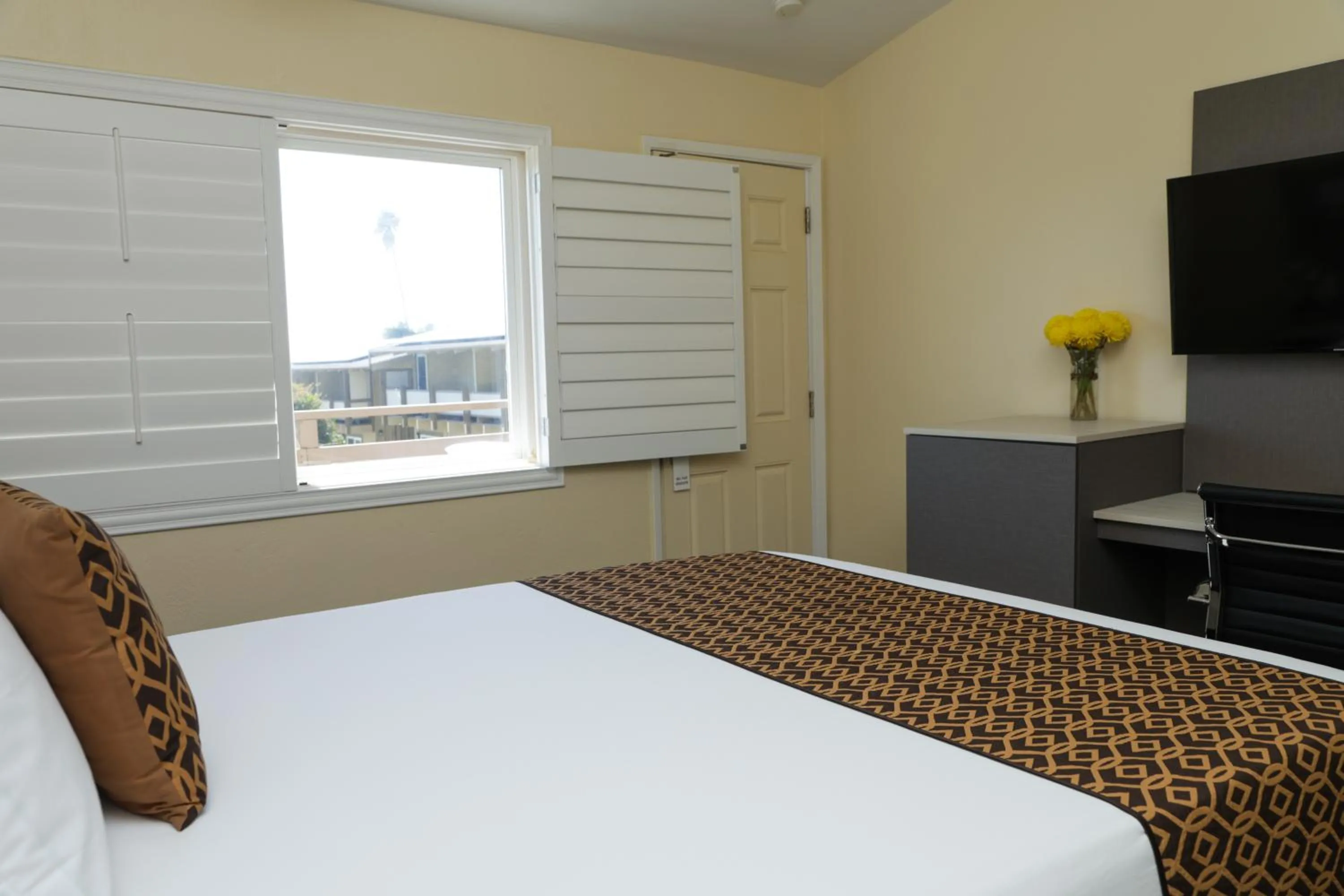 Bed in Silver Surf Motel