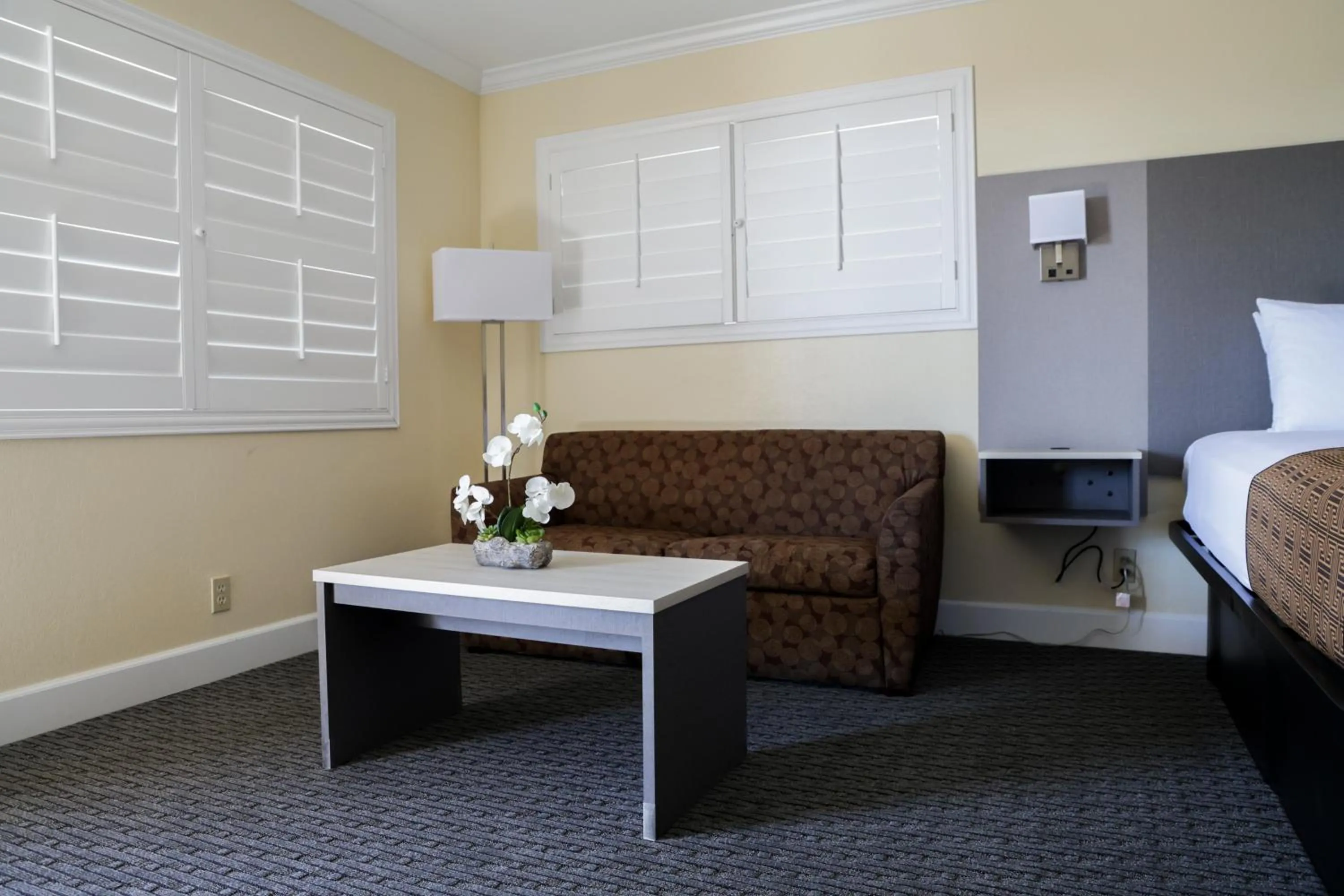 Bed in Silver Surf Motel