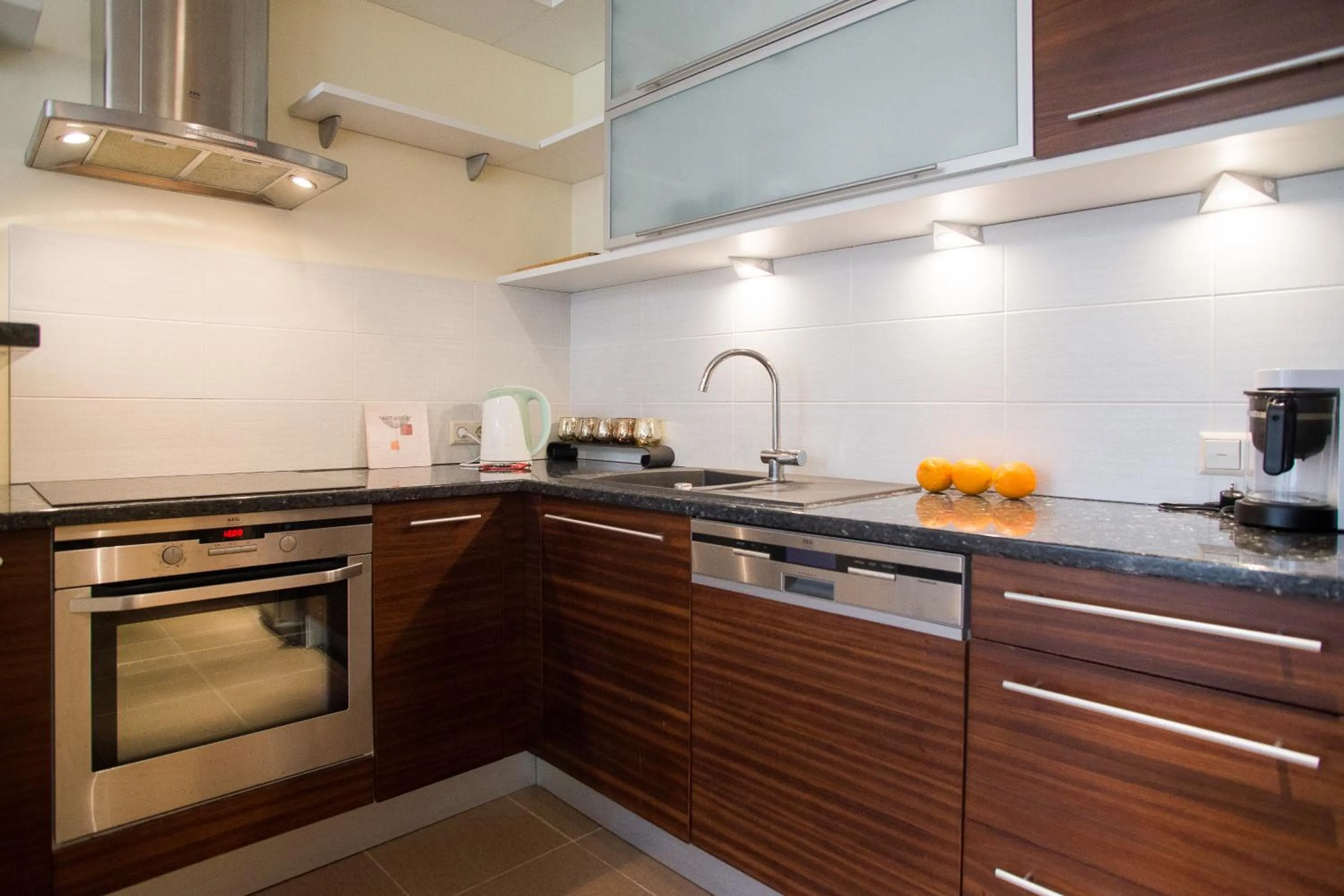 Kitchen or kitchenette in Old Riga Park Studio