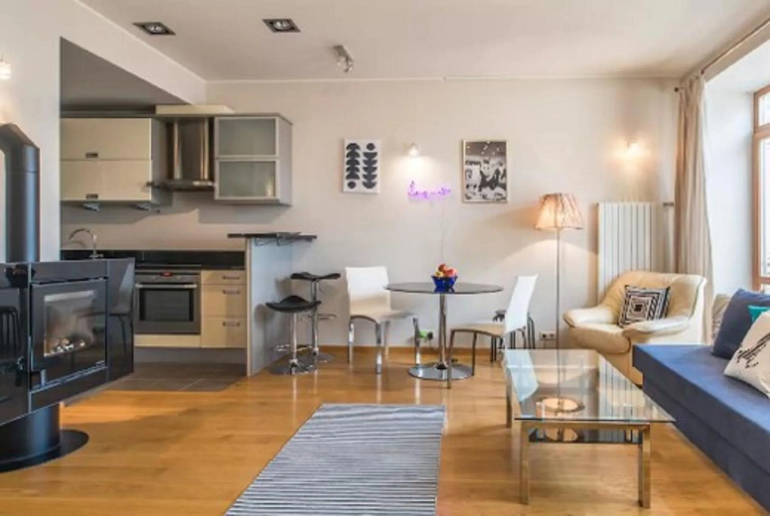 Seating area in Old Riga Park Studio