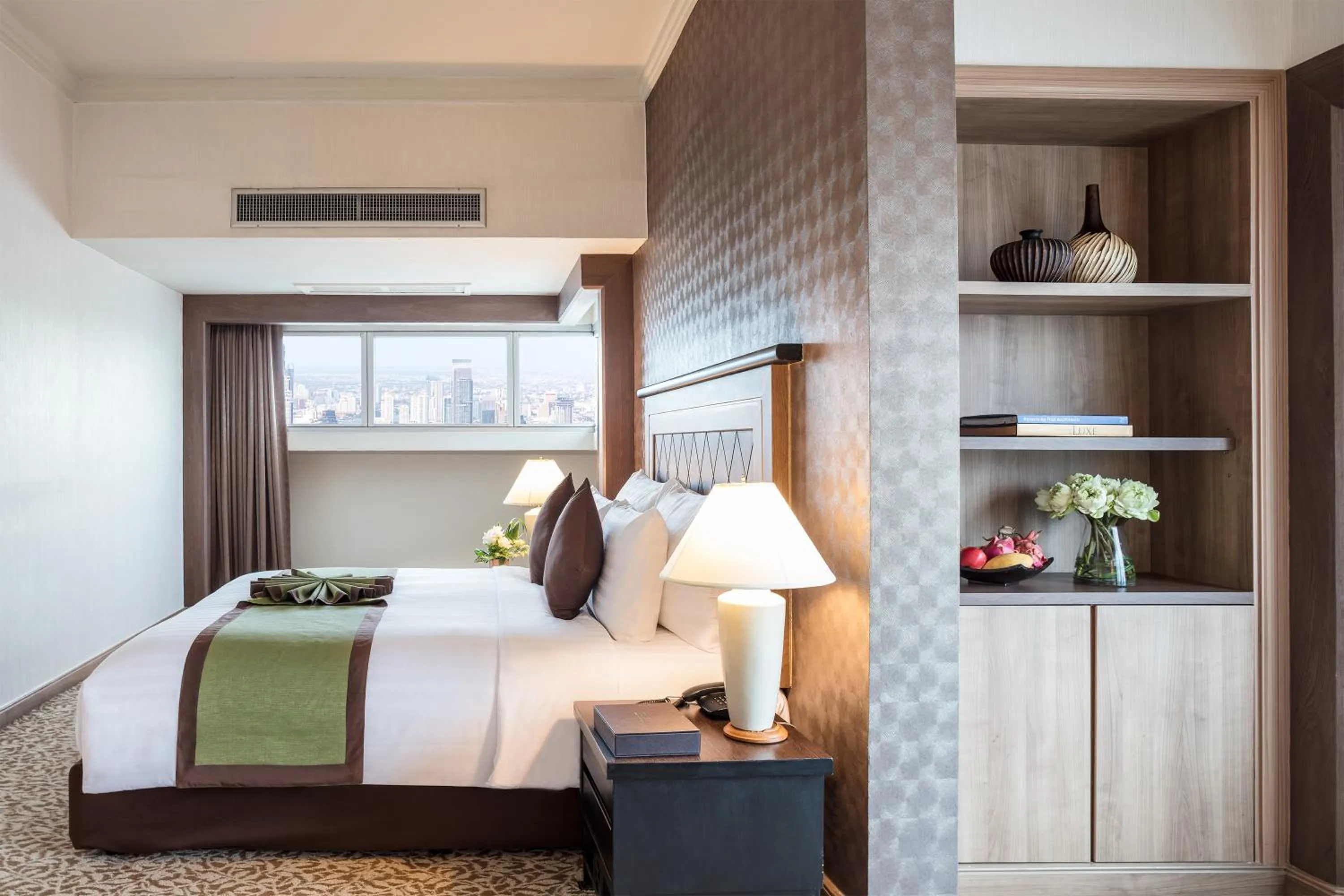 Bed in Baiyoke Sky Hotel