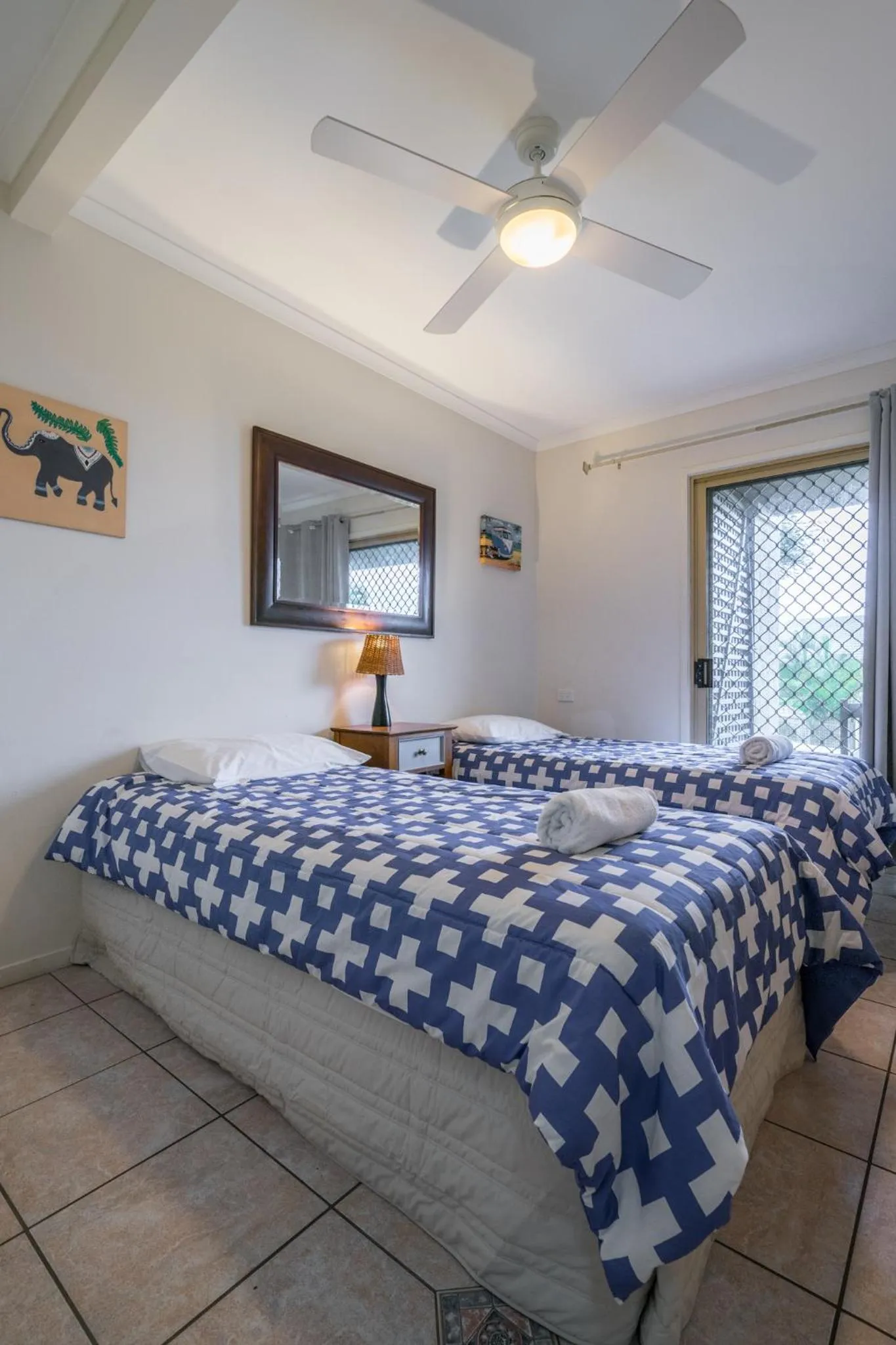 Bed in Pandanus Palms Holiday Resort