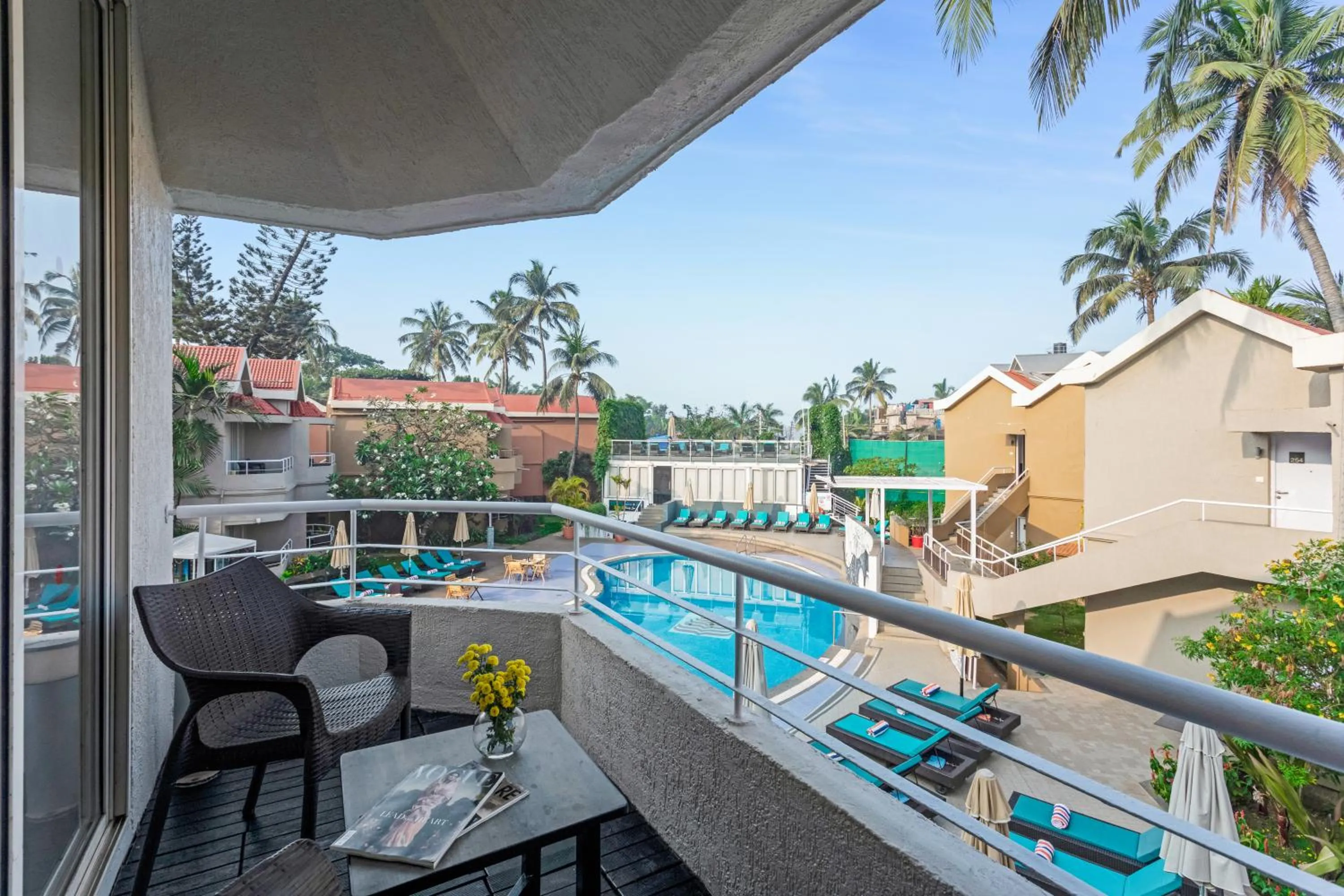 Patio in Whispering Palms Beach Resort