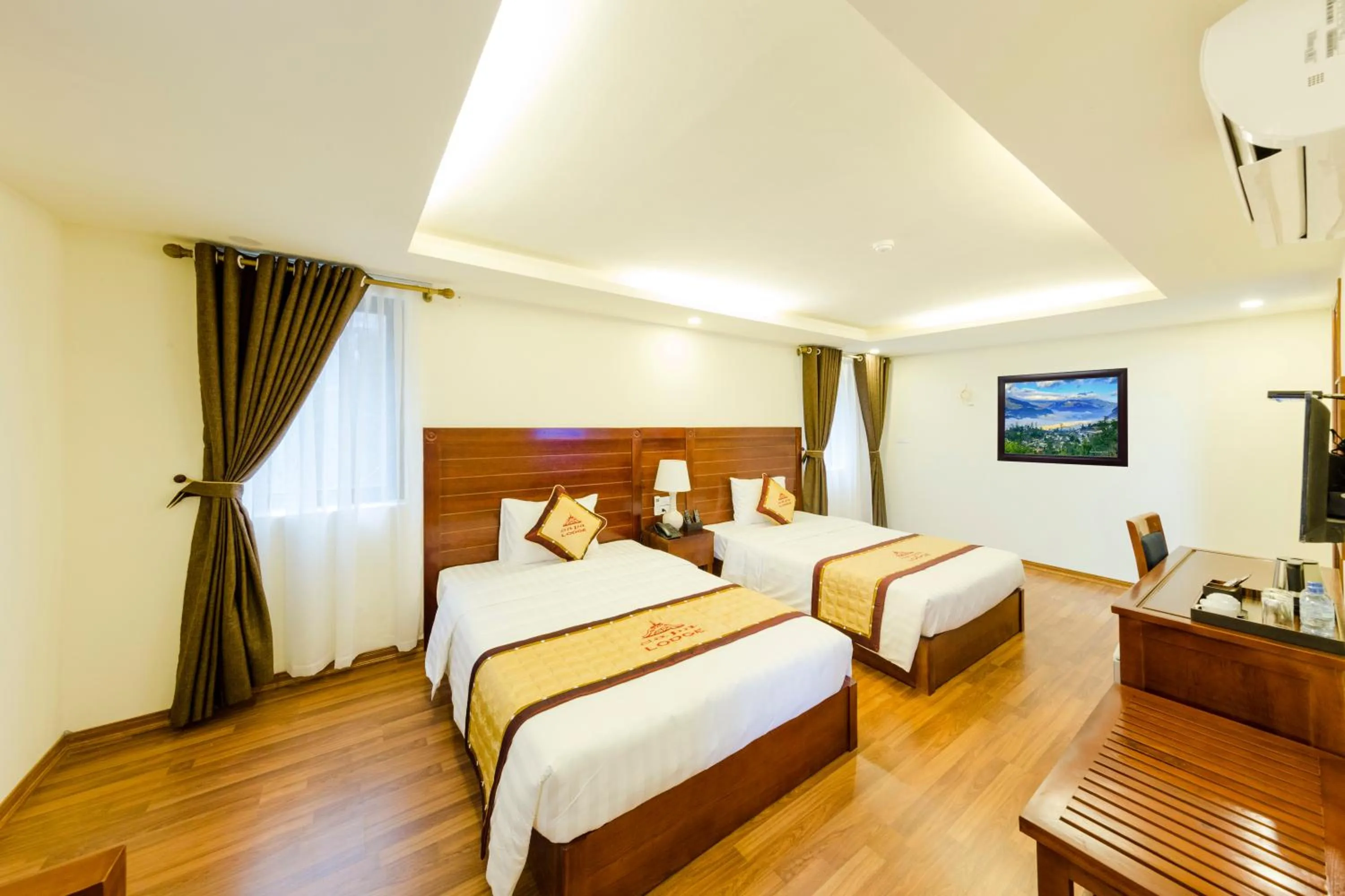 Bed in Sapa Lodge Hotel