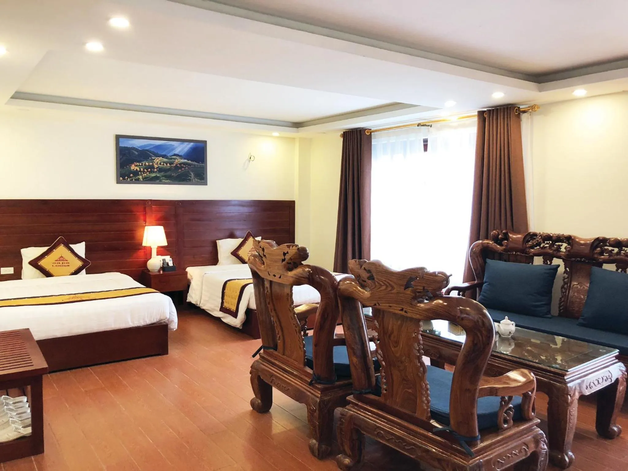 Bed in Sapa Lodge Hotel