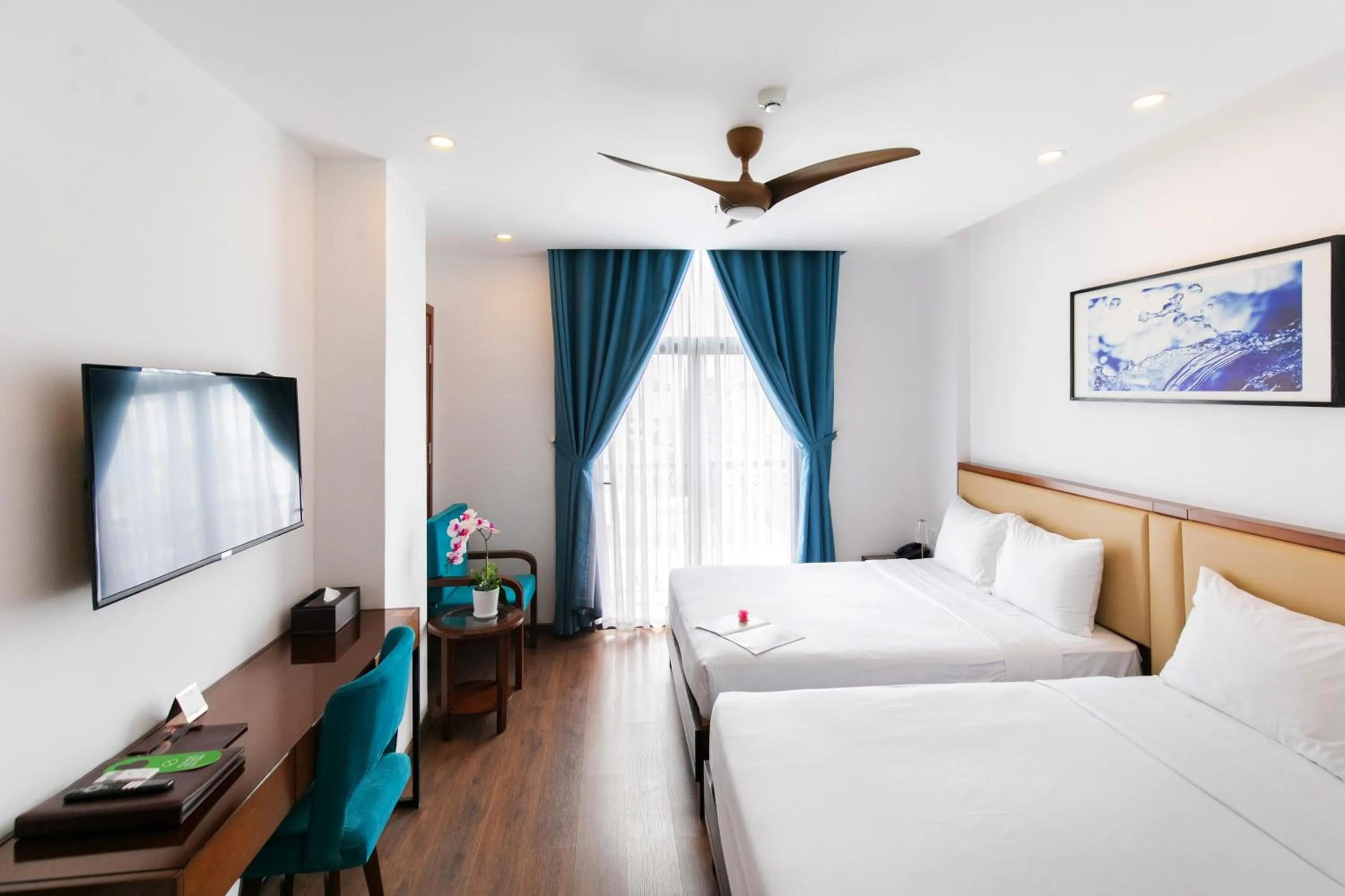 View (from property/room), Bed in Ritzy Boutique Hotel Da Nang Beach
