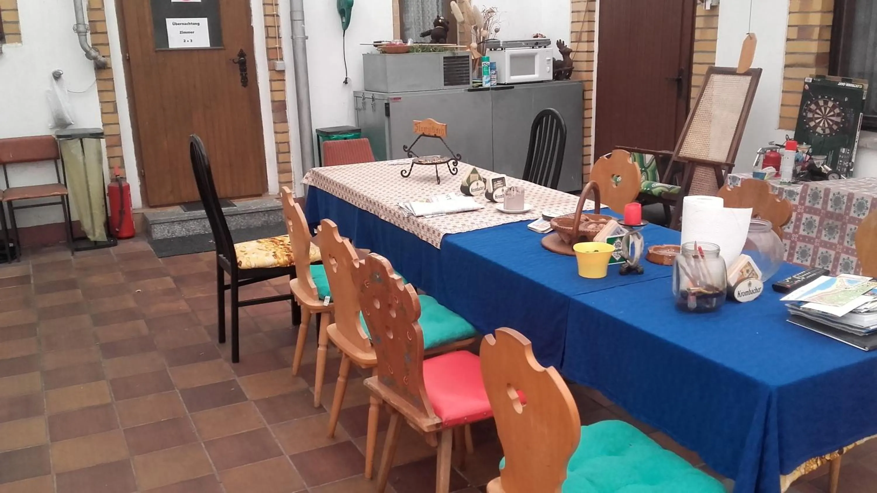 Patio in Restaurant Pension Lubusch Gahro