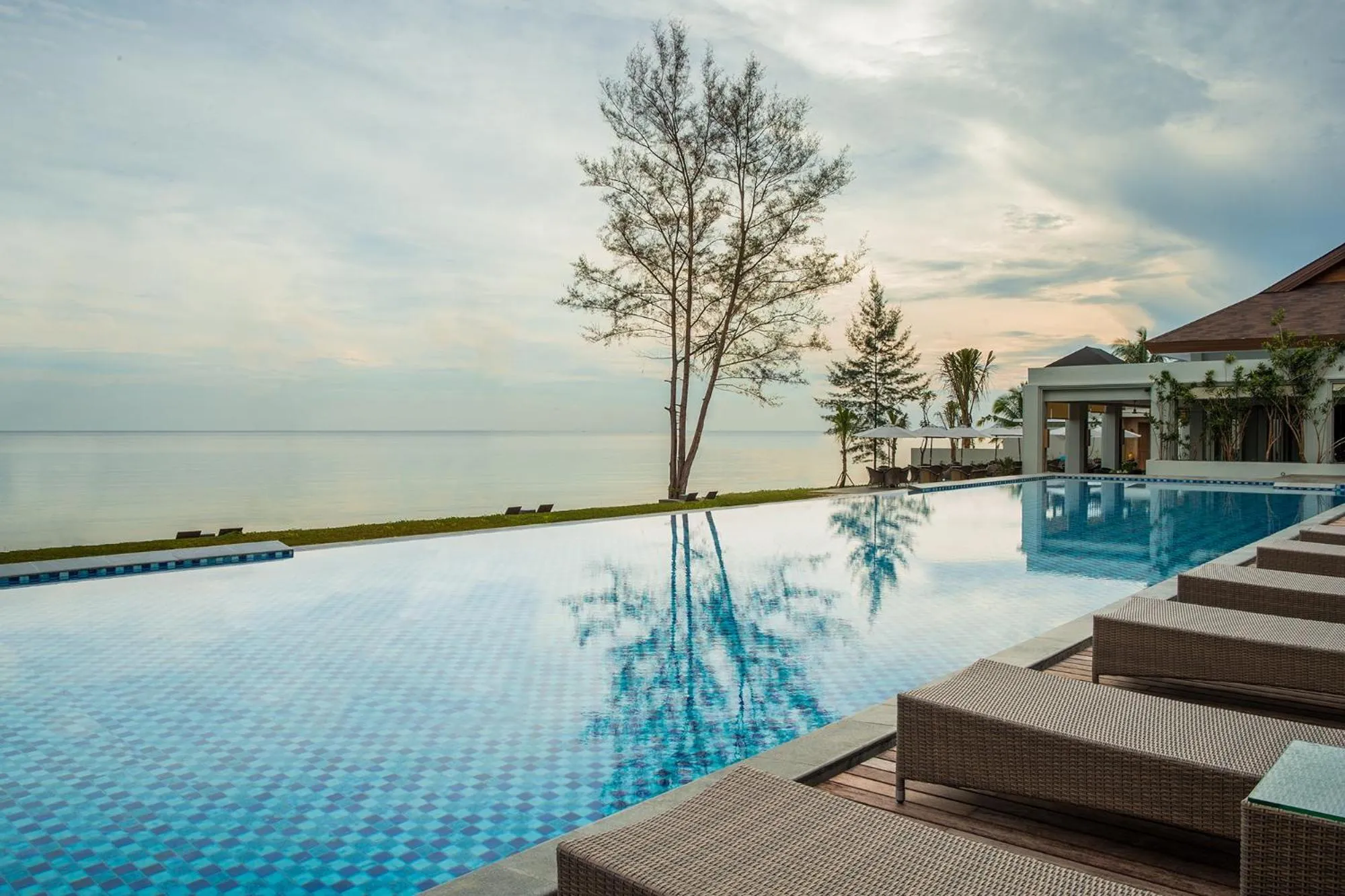 Pool view in Hotel Santika Premiere Beach Resort Belitung