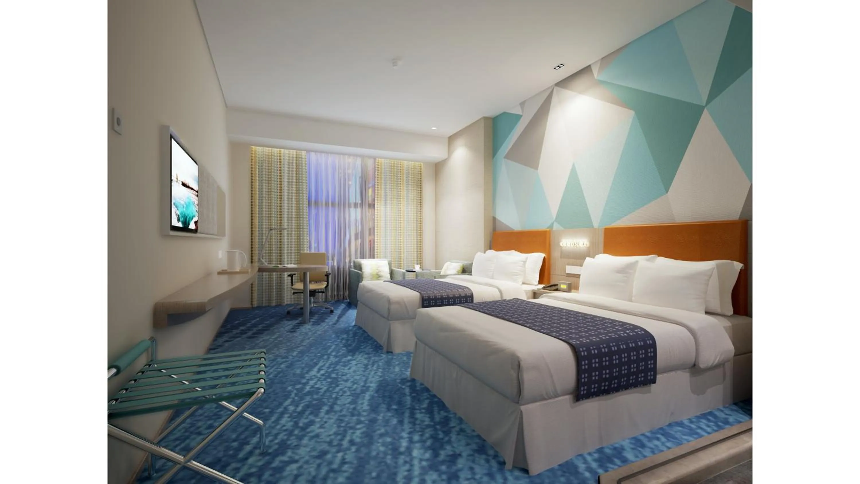 Photo of the whole room, Bed in Holiday Inn Express Nantong Textile City by IHG