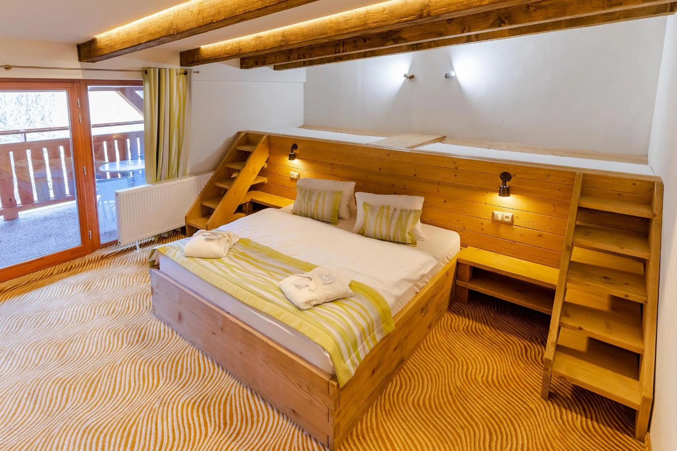 Bedroom, Bed in Hotel Strachanovka - Jánska Koliba