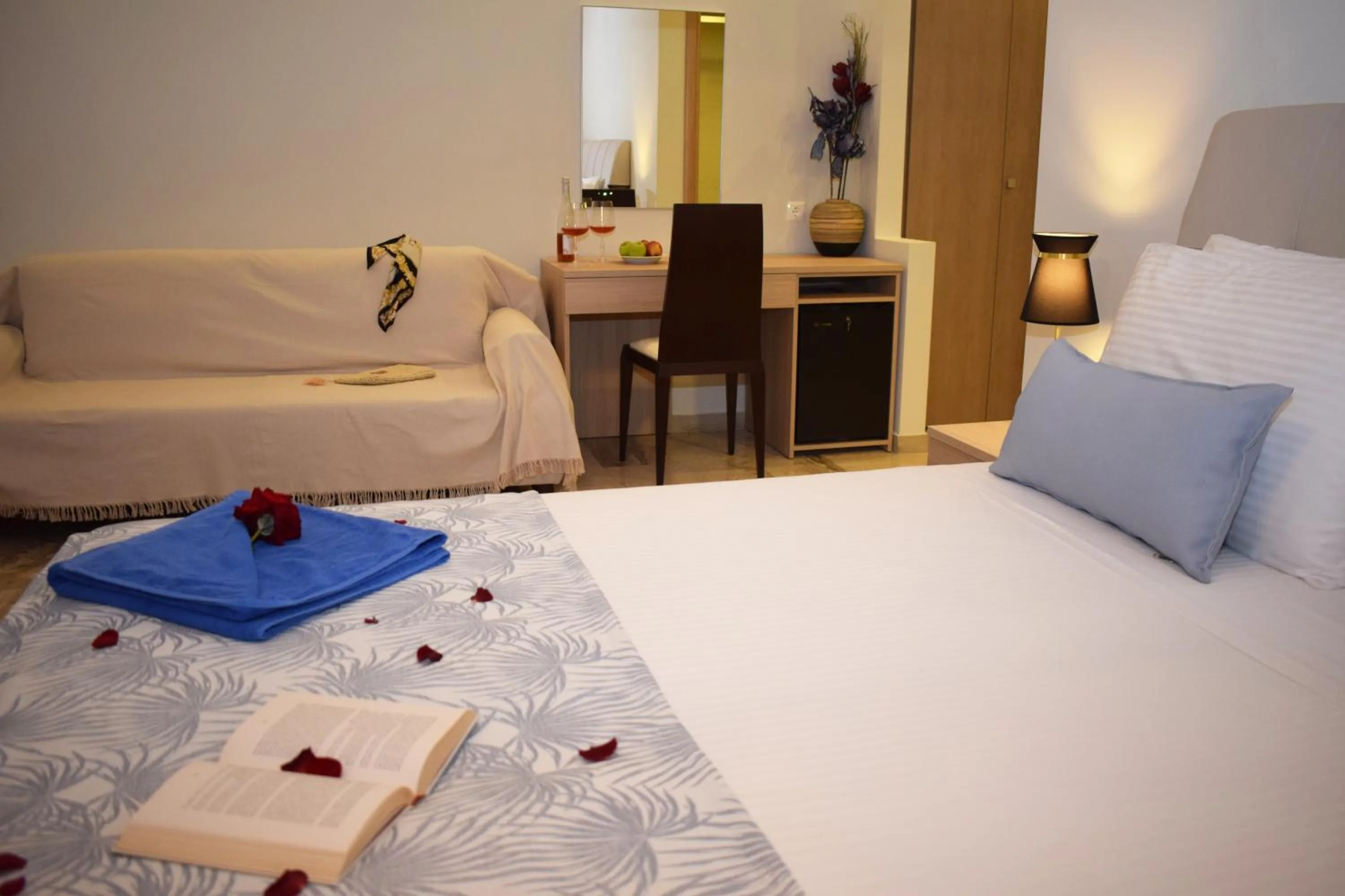 Bed in Myrtis Spa Hotel