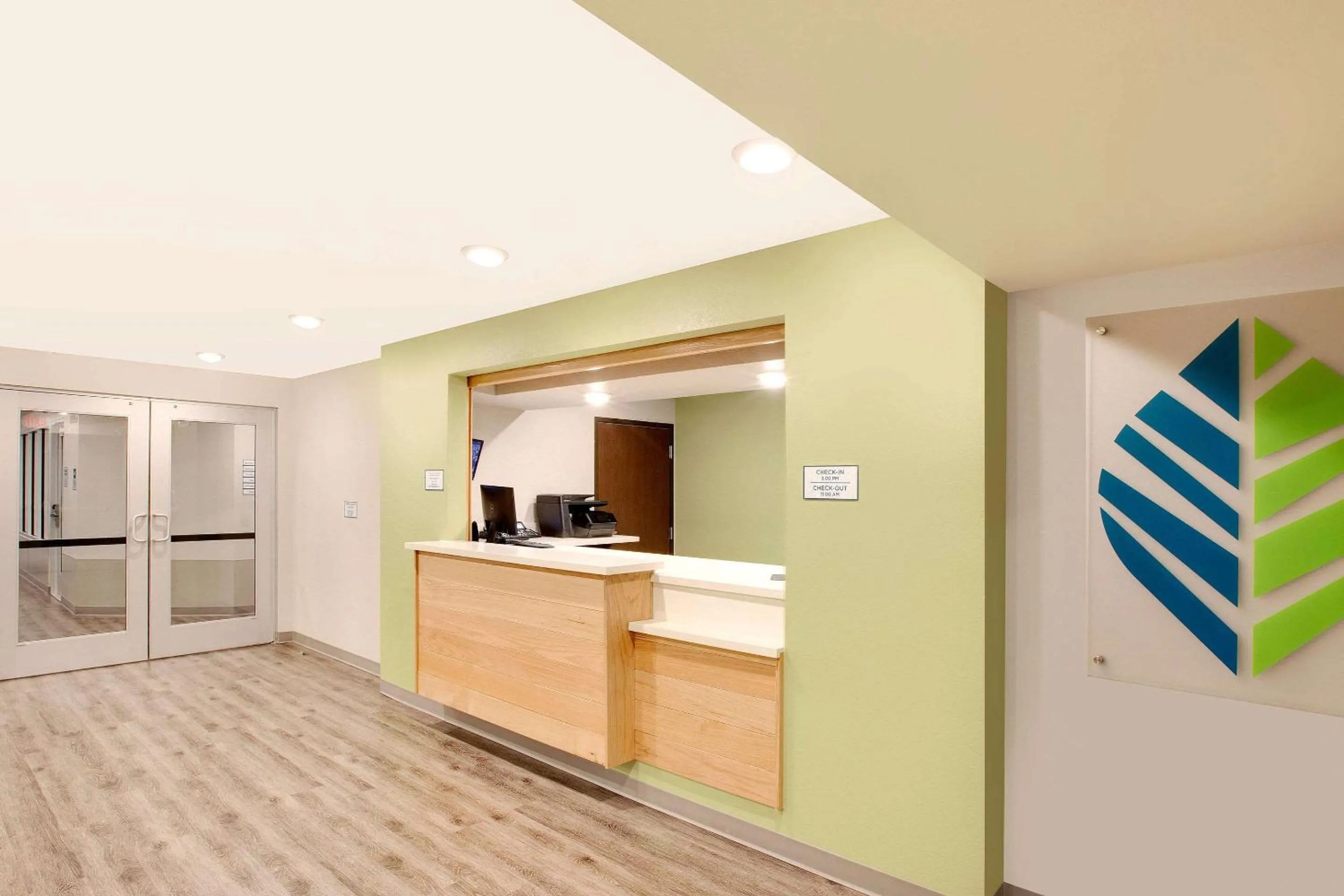 Lobby or reception in WoodSpring Suites Houston Northwest
