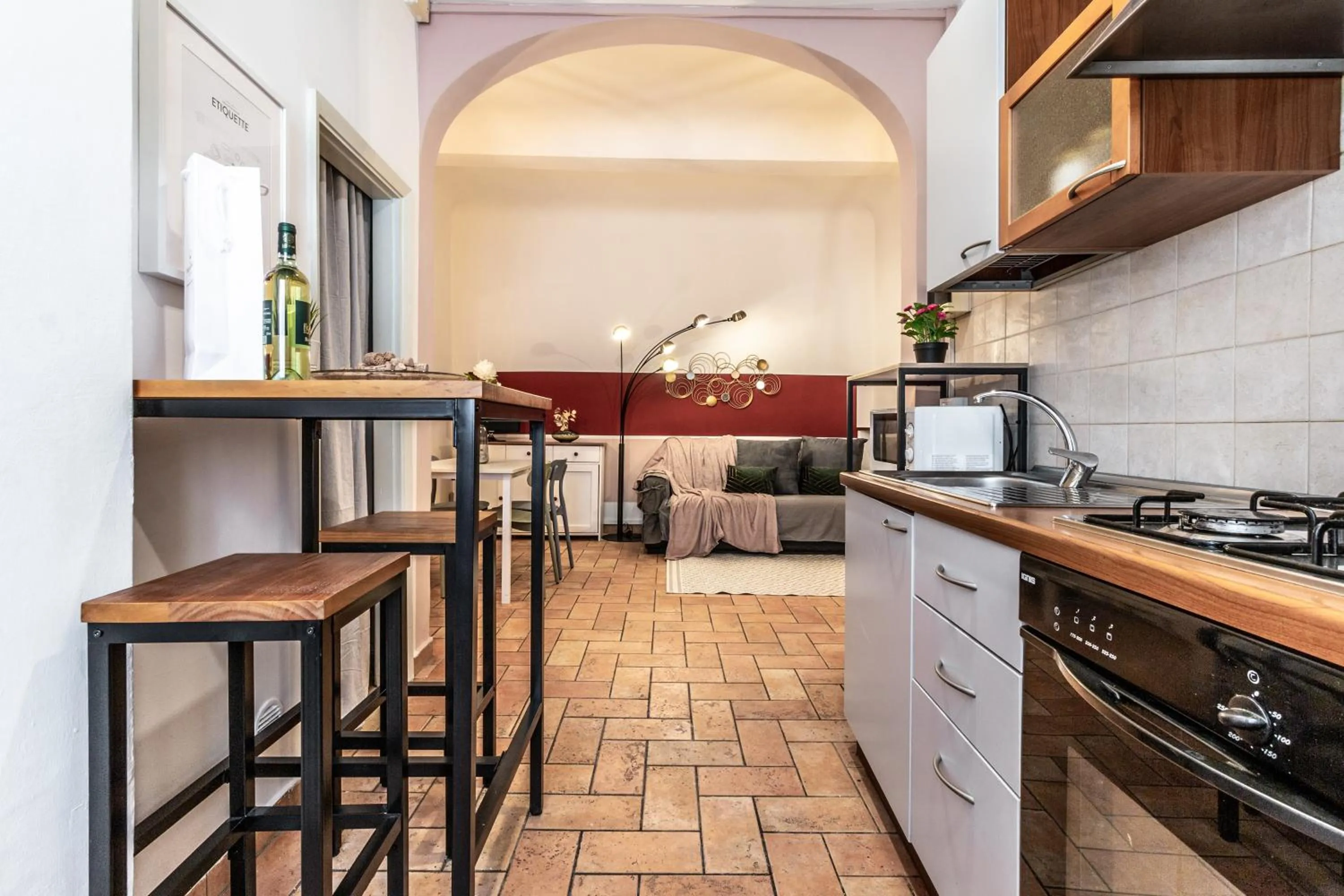 Kitchen or kitchenette in Wine Apartments Florence Ansonica