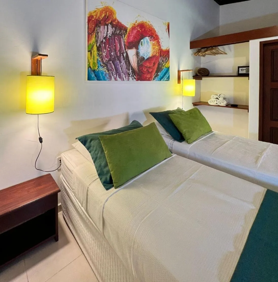 Bed in Pousada Oasis