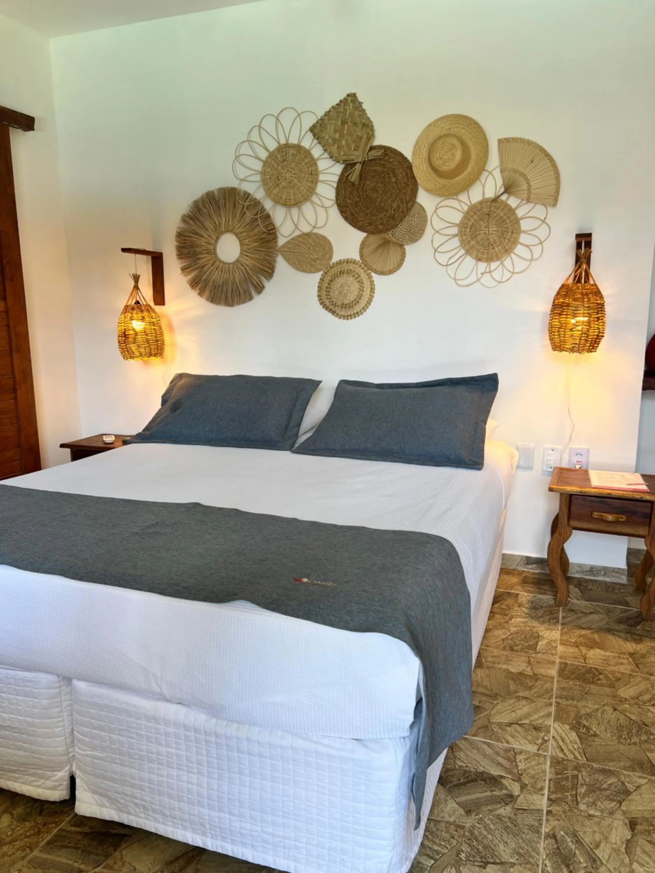 Bed in Pousada Oasis