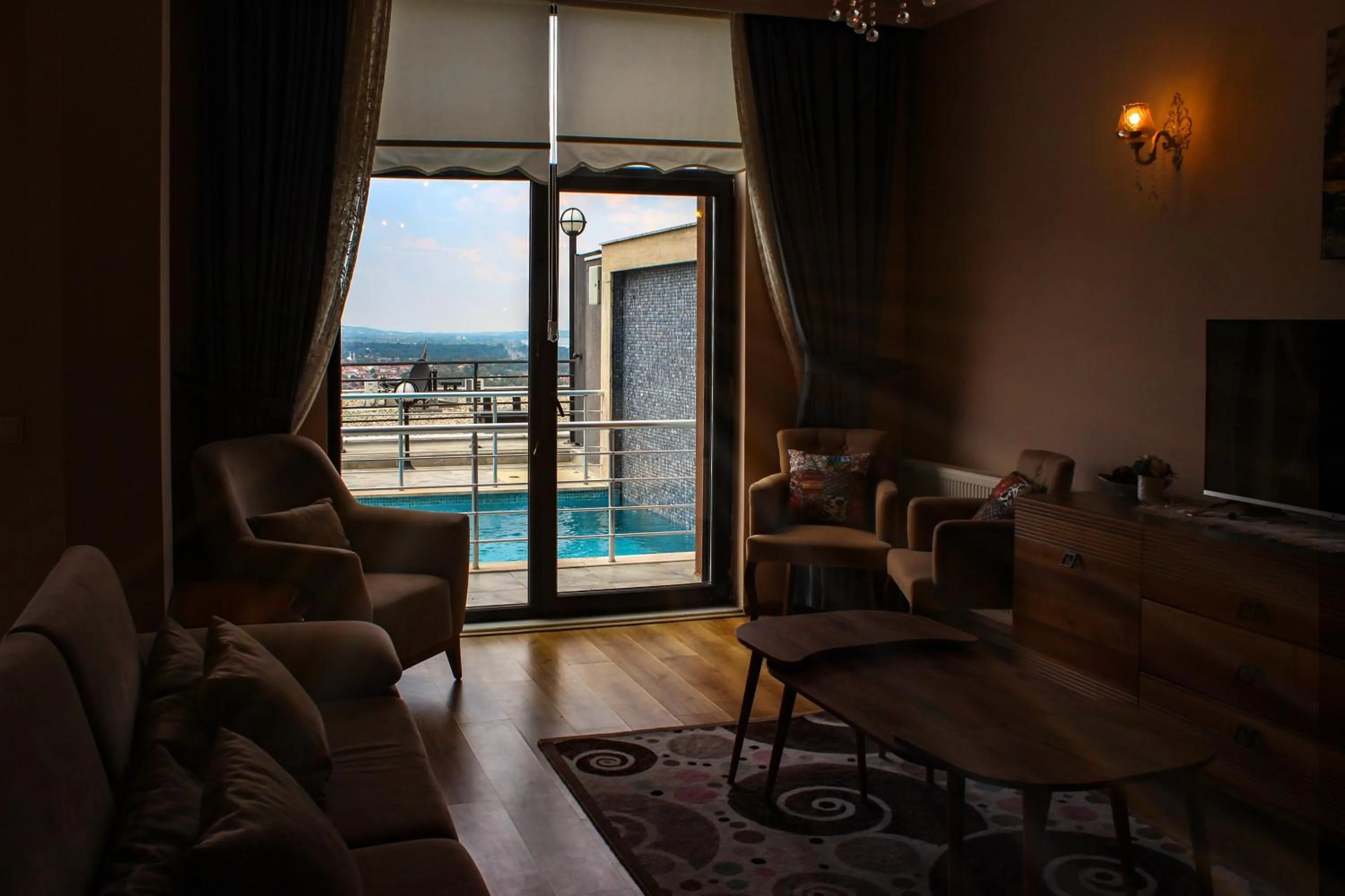 Seating area in Sawsana Villalari