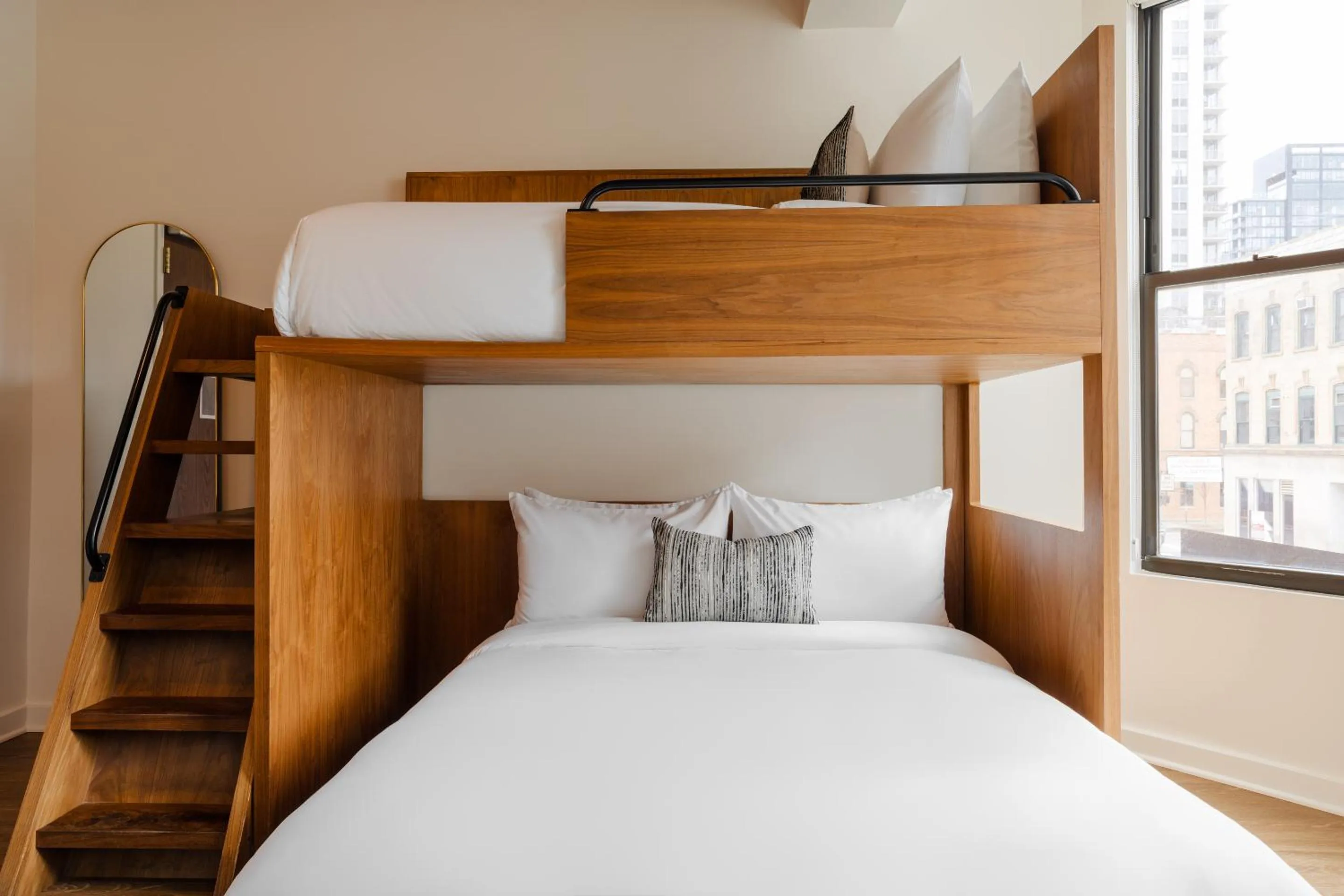 Bed in FOUND Hotel Chicago River North