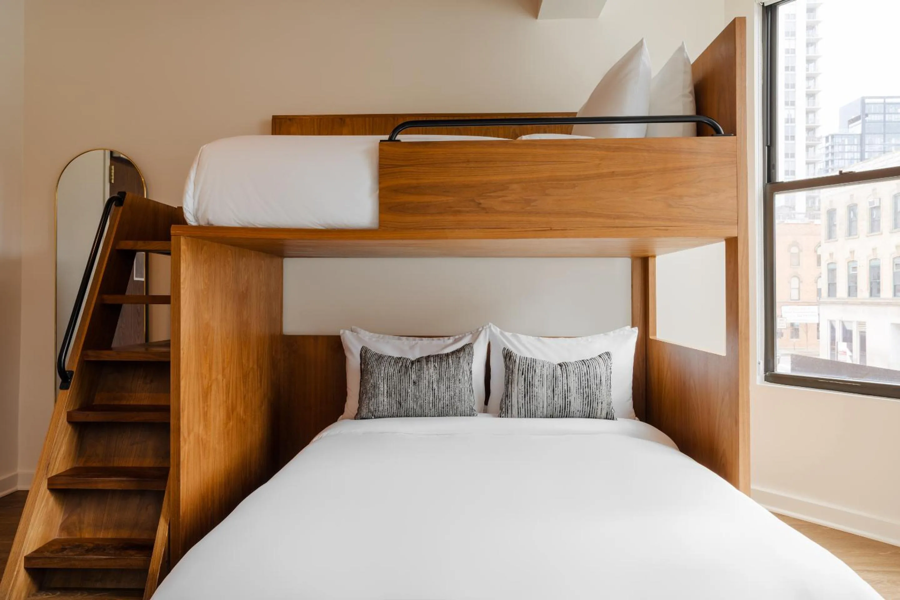 Bed in FOUND Hotel Chicago River North