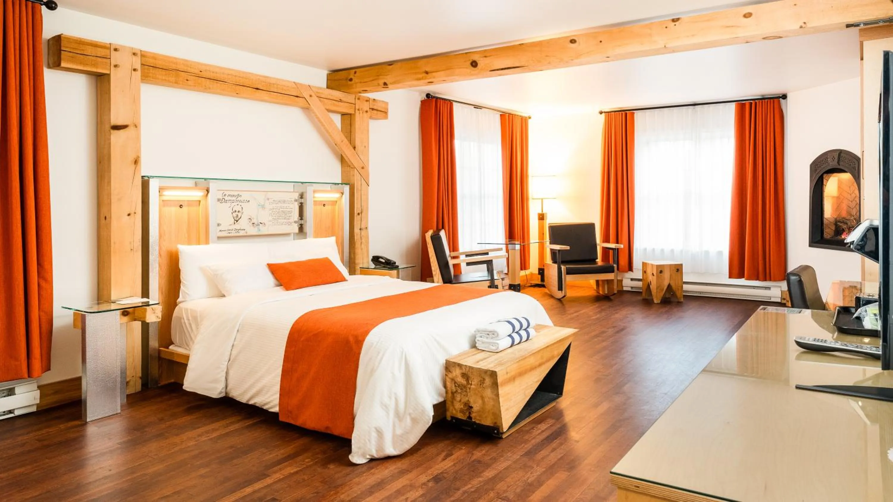 Bed in Le Baluchon Éco-villégiature