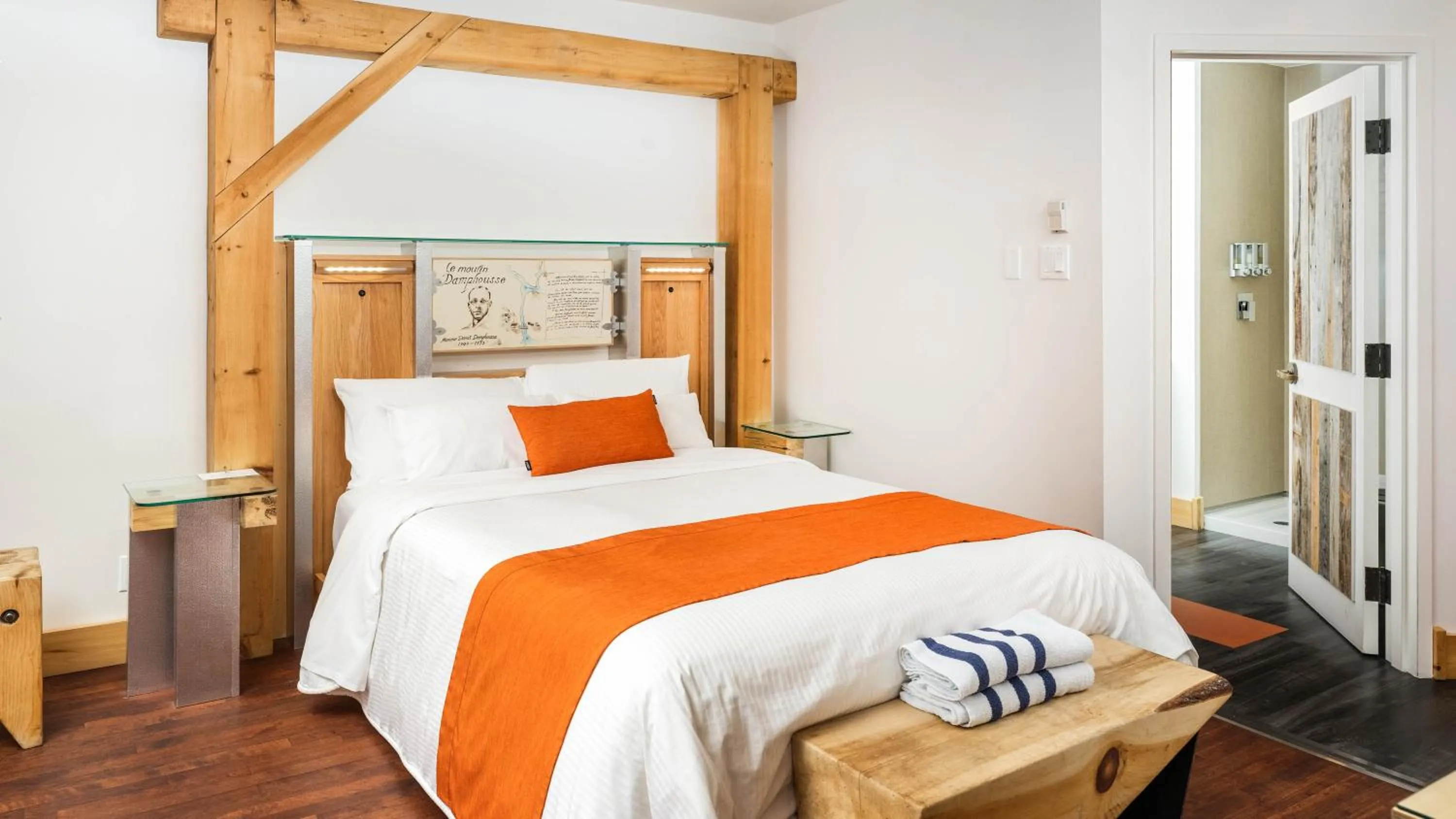 Bed in Le Baluchon Éco-villégiature