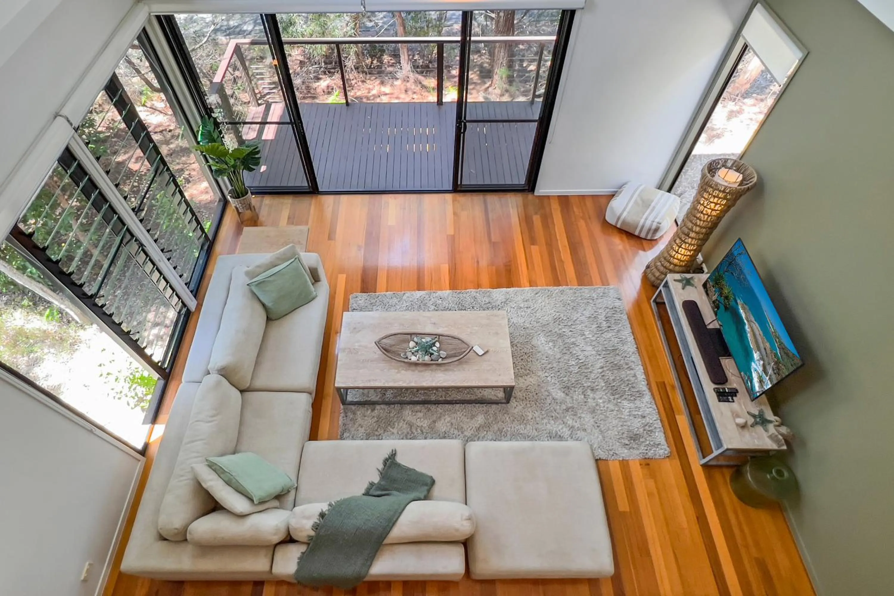 Living room in Beach Road Holiday Homes