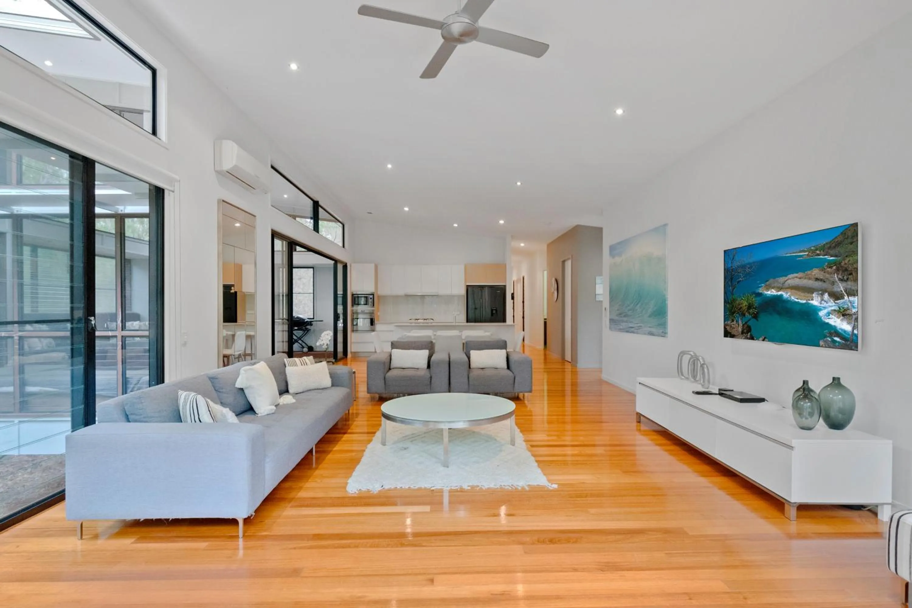 Living room in Beach Road Holiday Homes