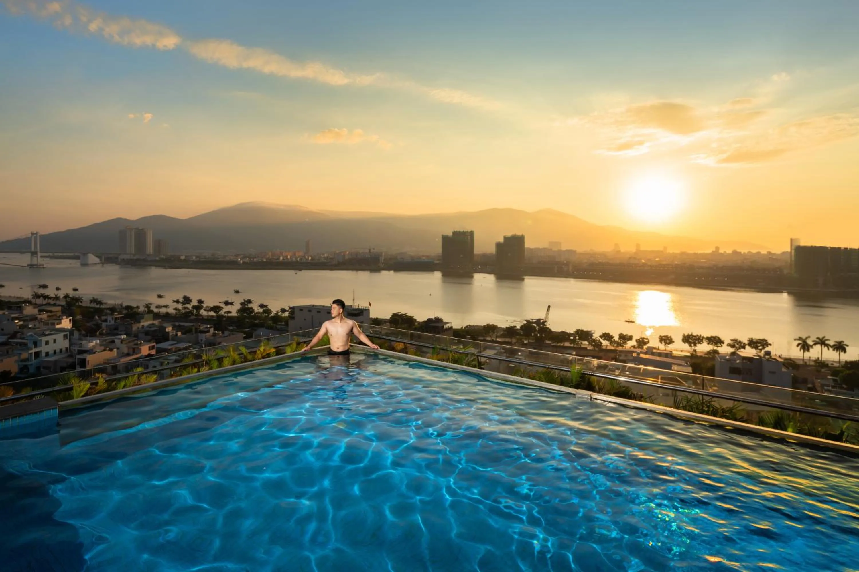 Swimming pool in New Orient Hotel Da Nang